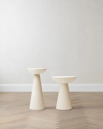 Concrete Nesting Indoor/Outdoor End Tables (Set of 2)