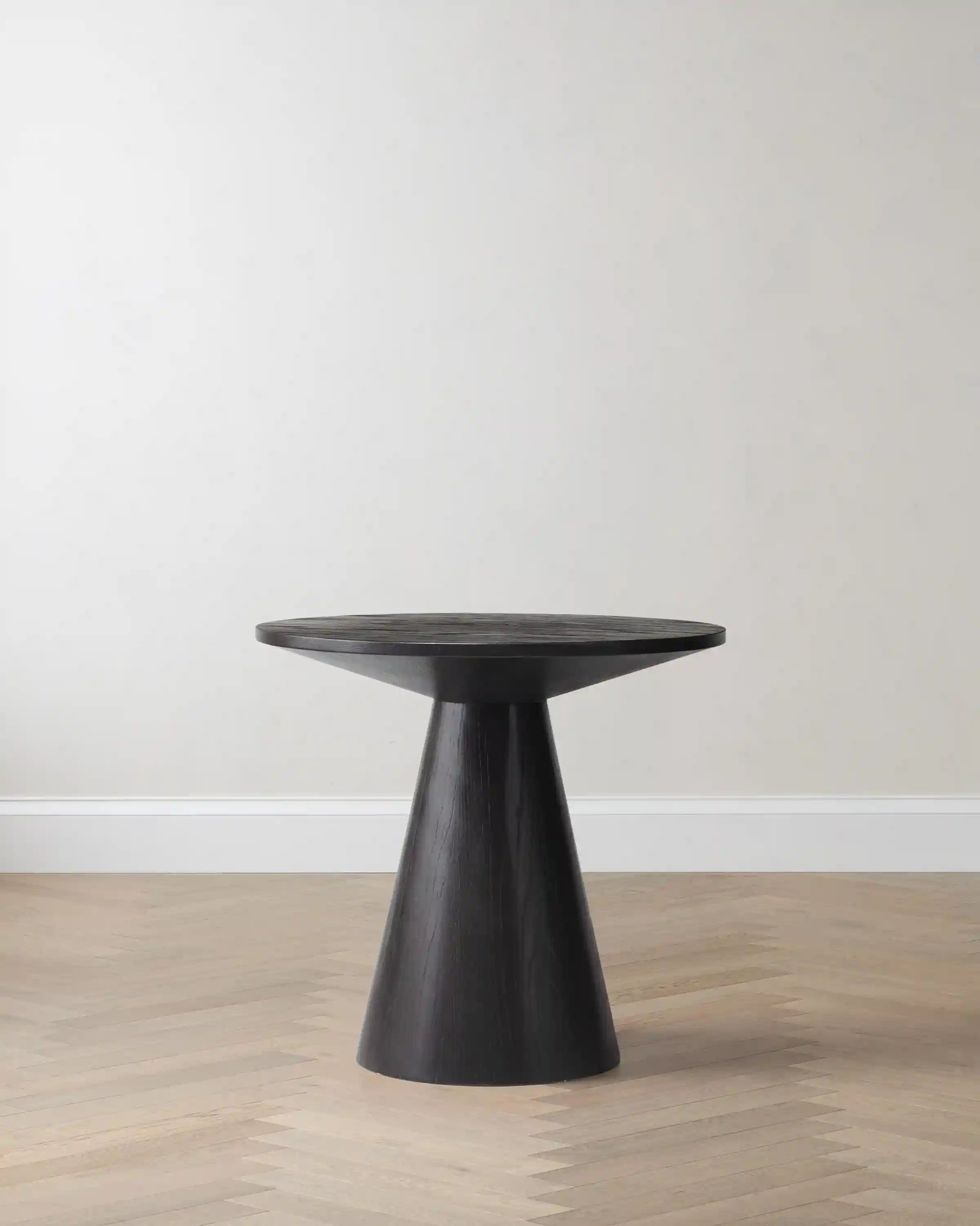 Oak Pedestal End Table