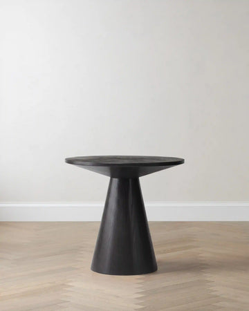 Oak Pedestal End Table
