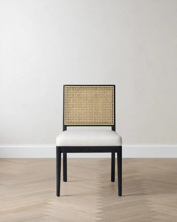 Solid Oak and Cane Dining Chair (Set of 2)