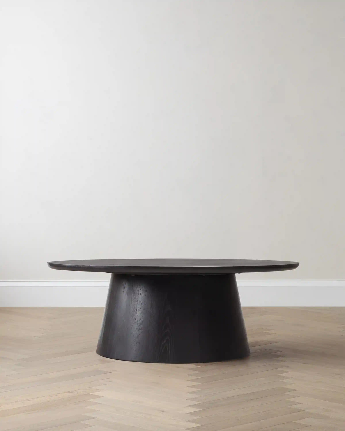 Oak Round Pedestal Coffee Table