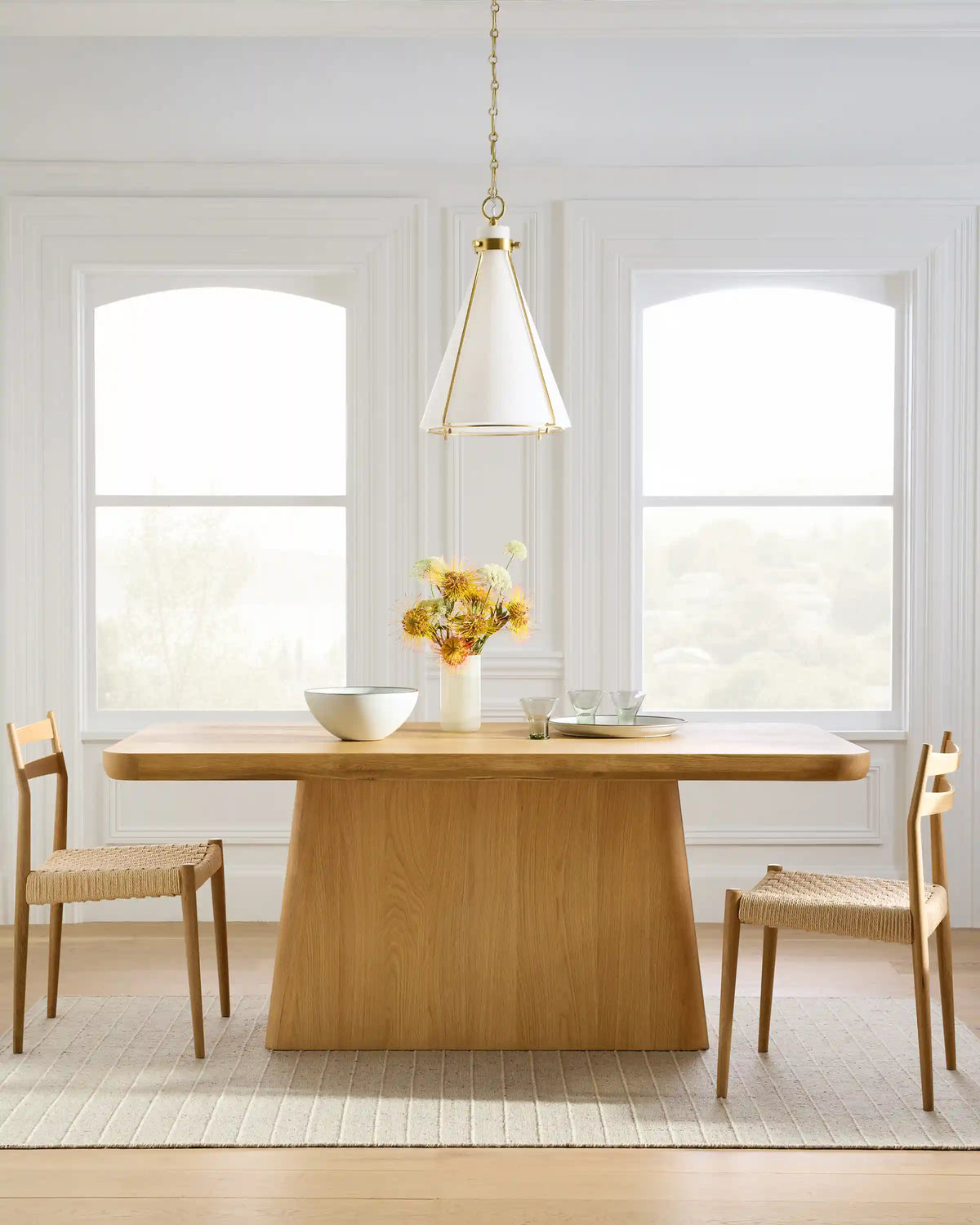 Rustic Oak Plinth Dining Table