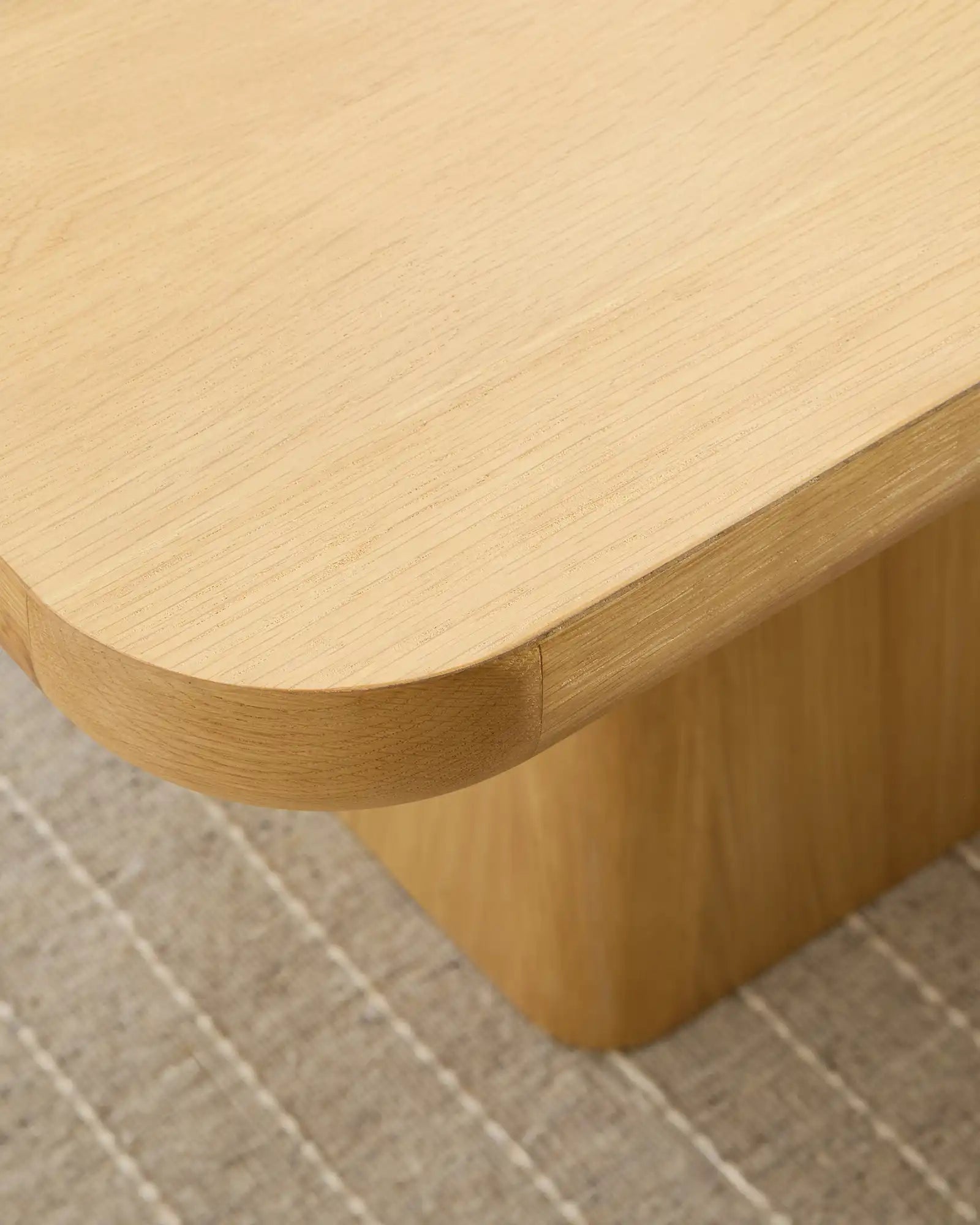Rustic Oak Plinth Dining Table