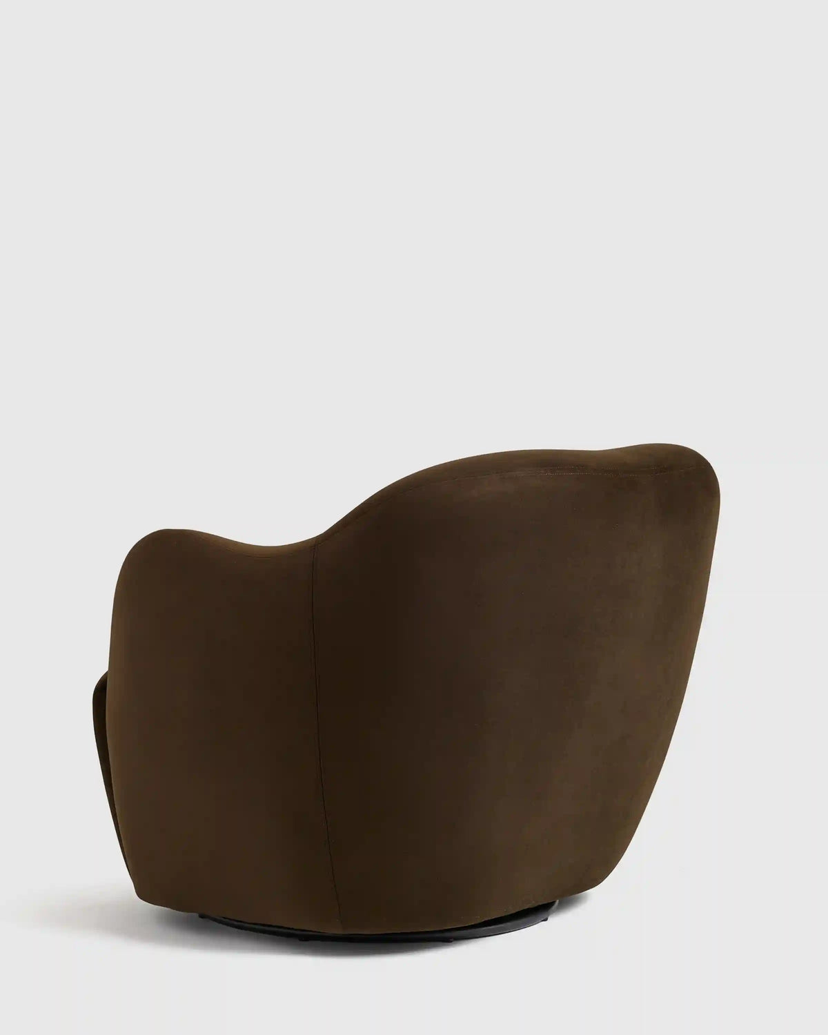 Performance Velvet Curved Arm Swivel Chair