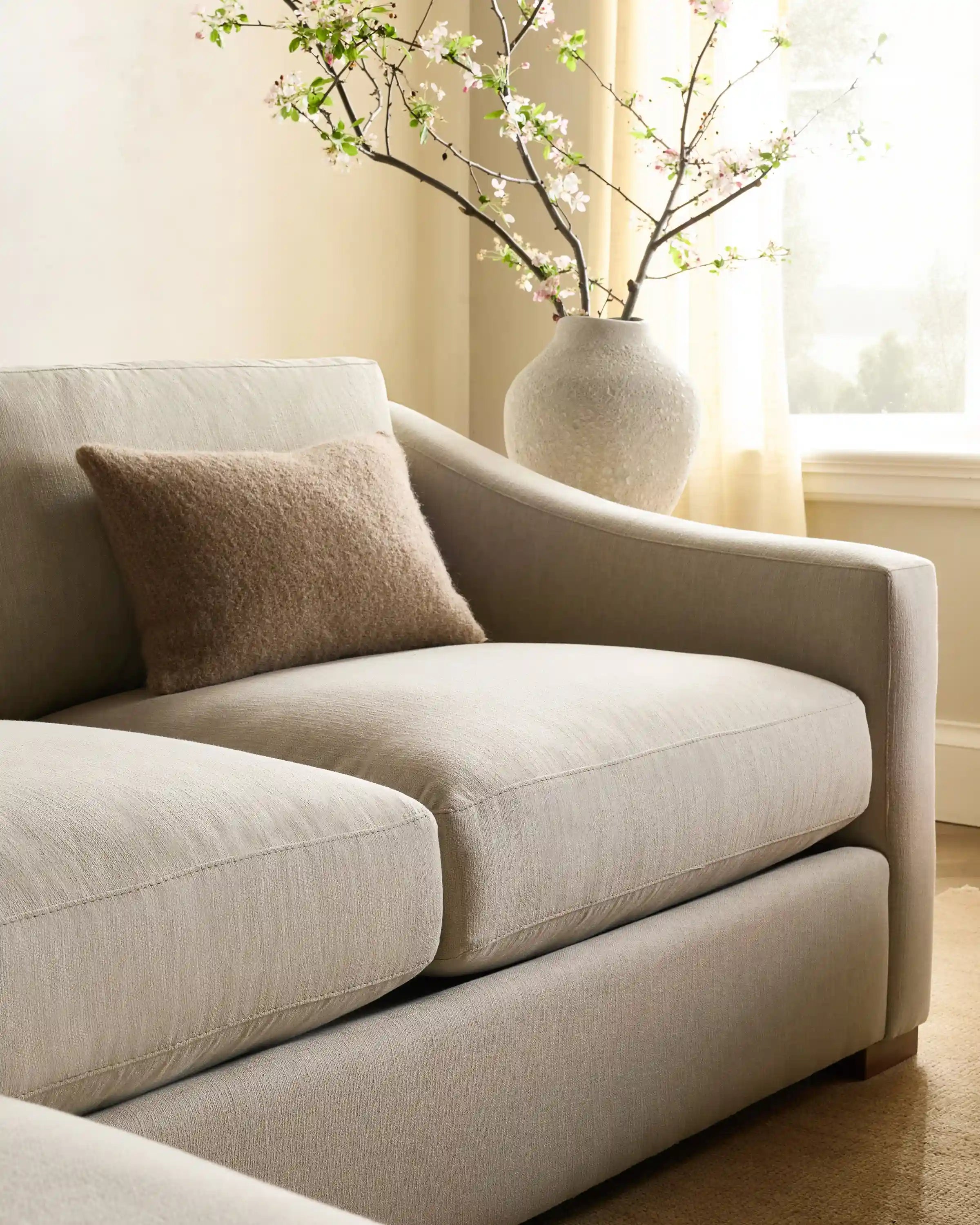 Hollis Slope Arm L Sectional in Performance Basketweave