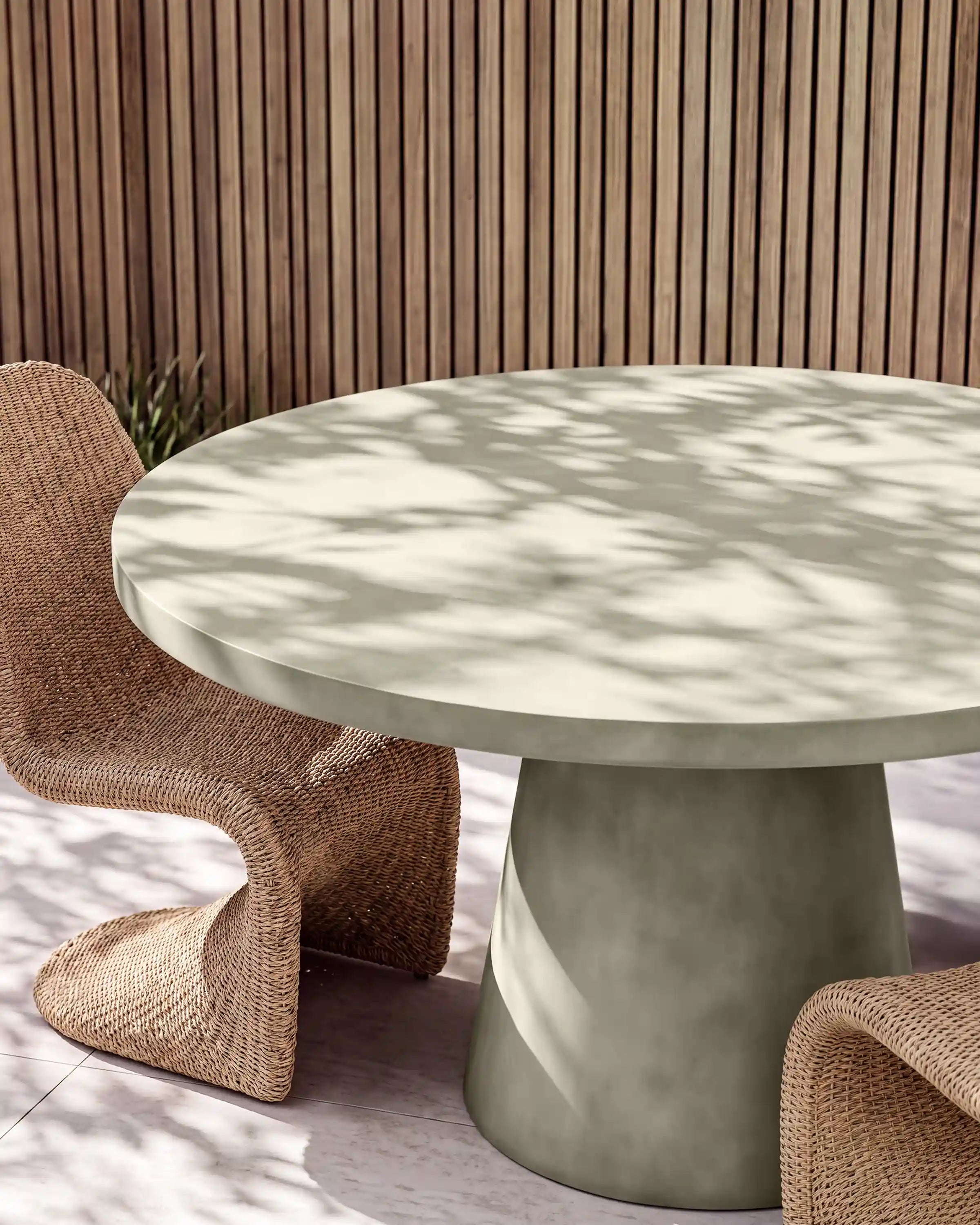 Concrete Pedestal Indoor/Outdoor Dining Table