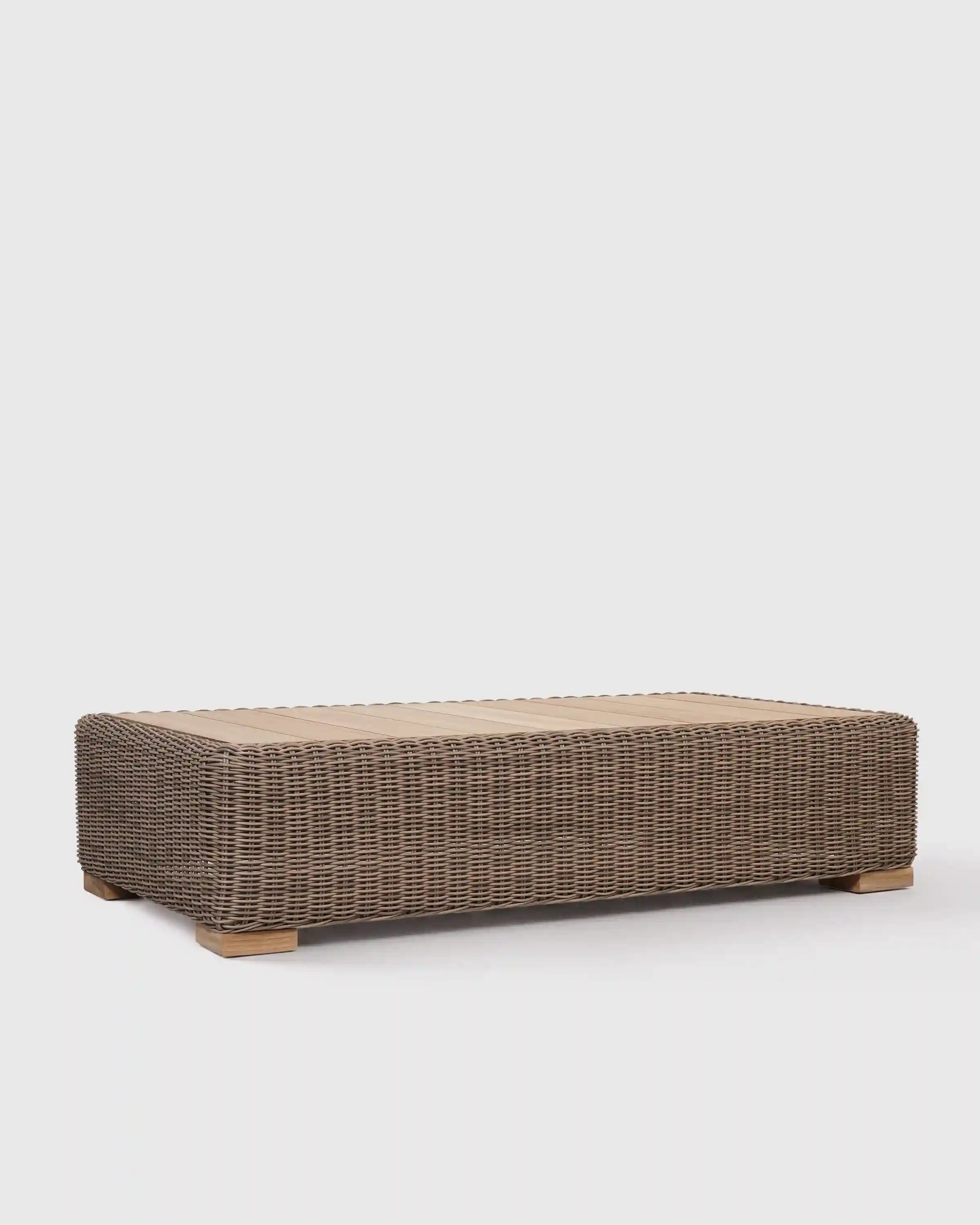 Classic All-Weather Wicker Outdoor Coffee Table