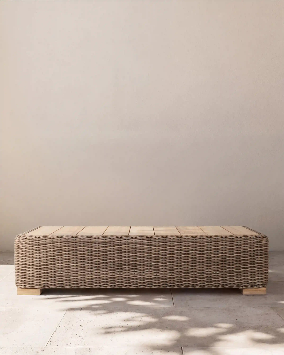 Classic All-Weather Wicker Outdoor Coffee Table