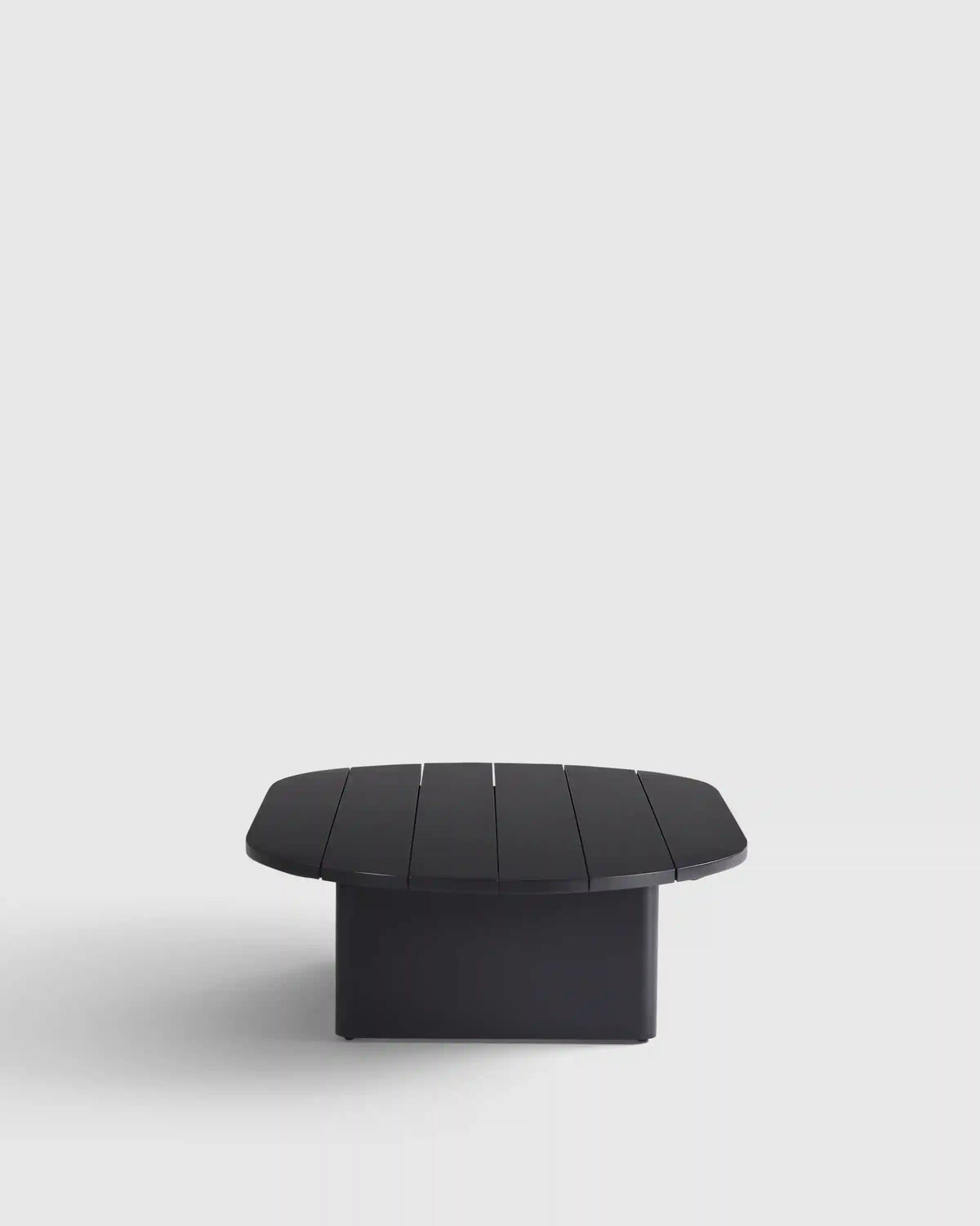 Curved Powder-Coated Aluminum Outdoor Coffee Table