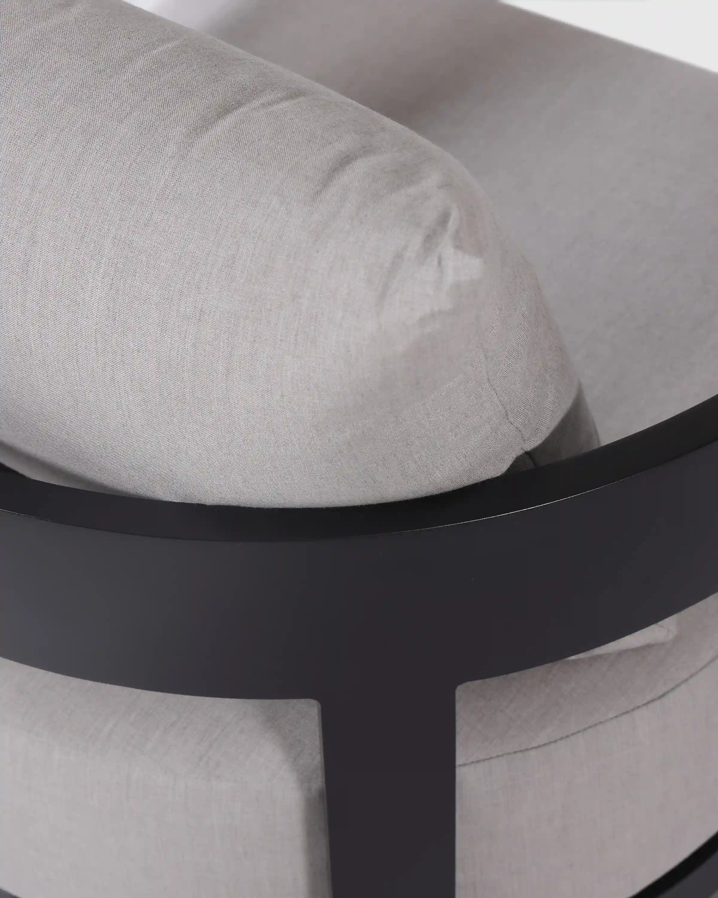 Curved Powder-Coated Aluminum Outdoor Sofa