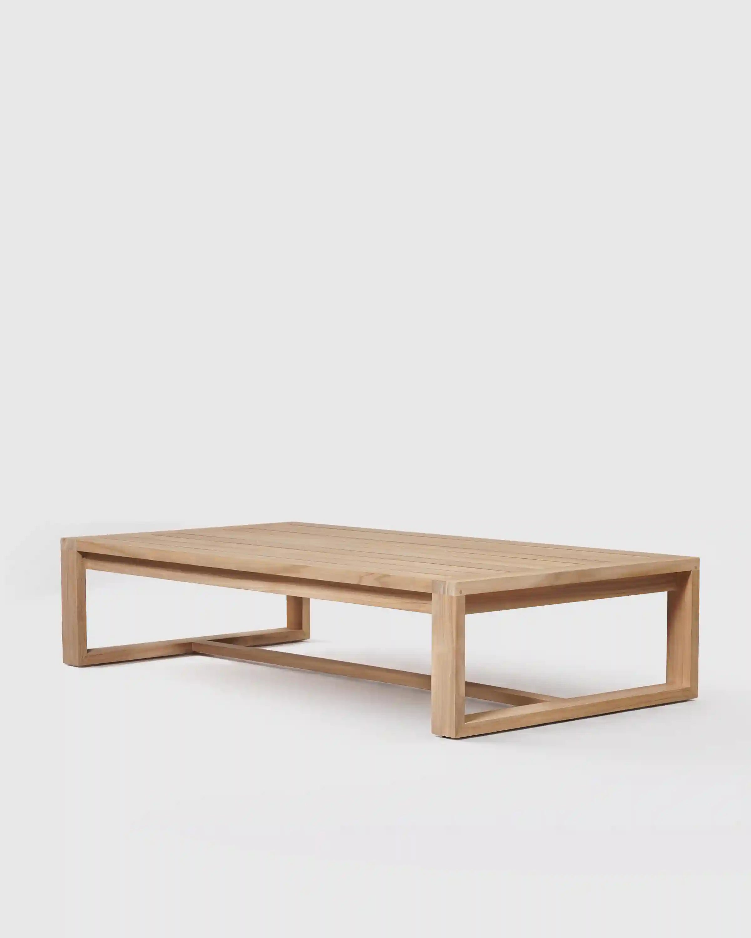 Linear Solid Teak Outdoor Coffee Table