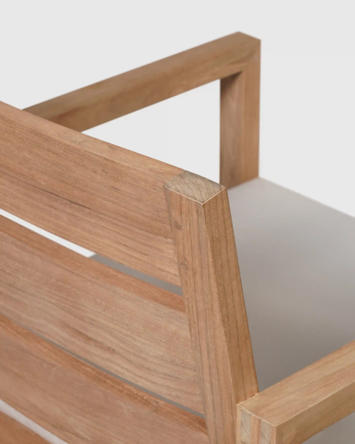 Linear Solid Teak Outdoor Dining Armchair