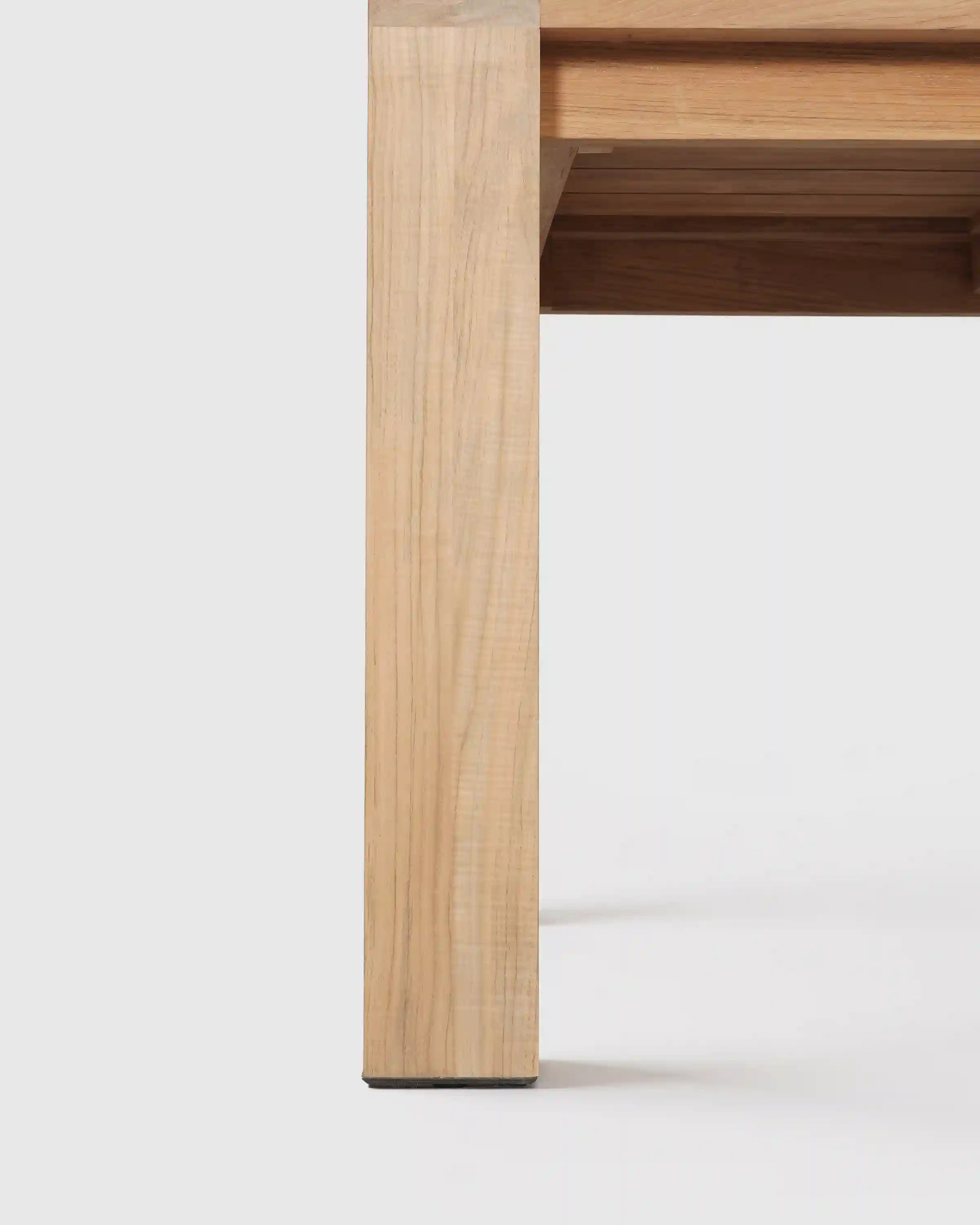 Linear Solid Teak Outdoor Dining Table