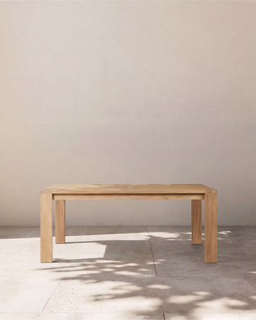 Linear Solid Teak Outdoor Dining Table
