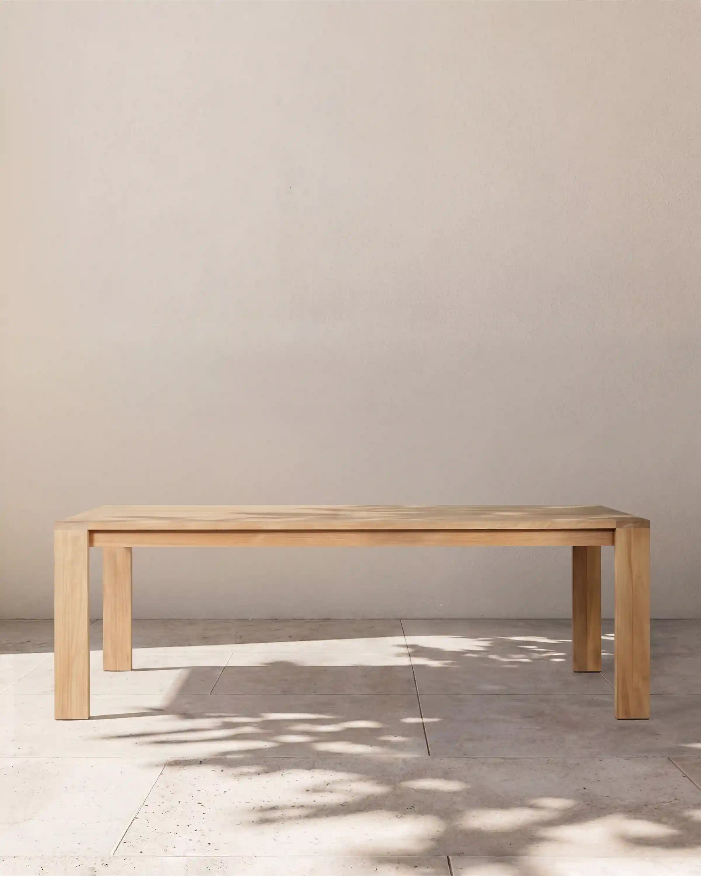Linear Solid Teak Outdoor Dining Table