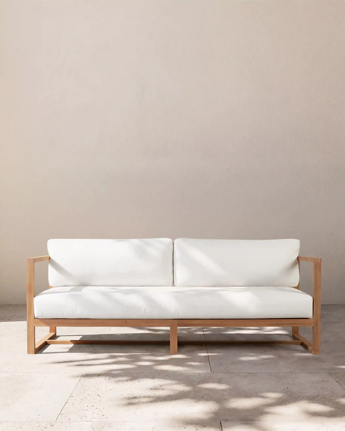 Linear Solid Teak Outdoor Sofa
