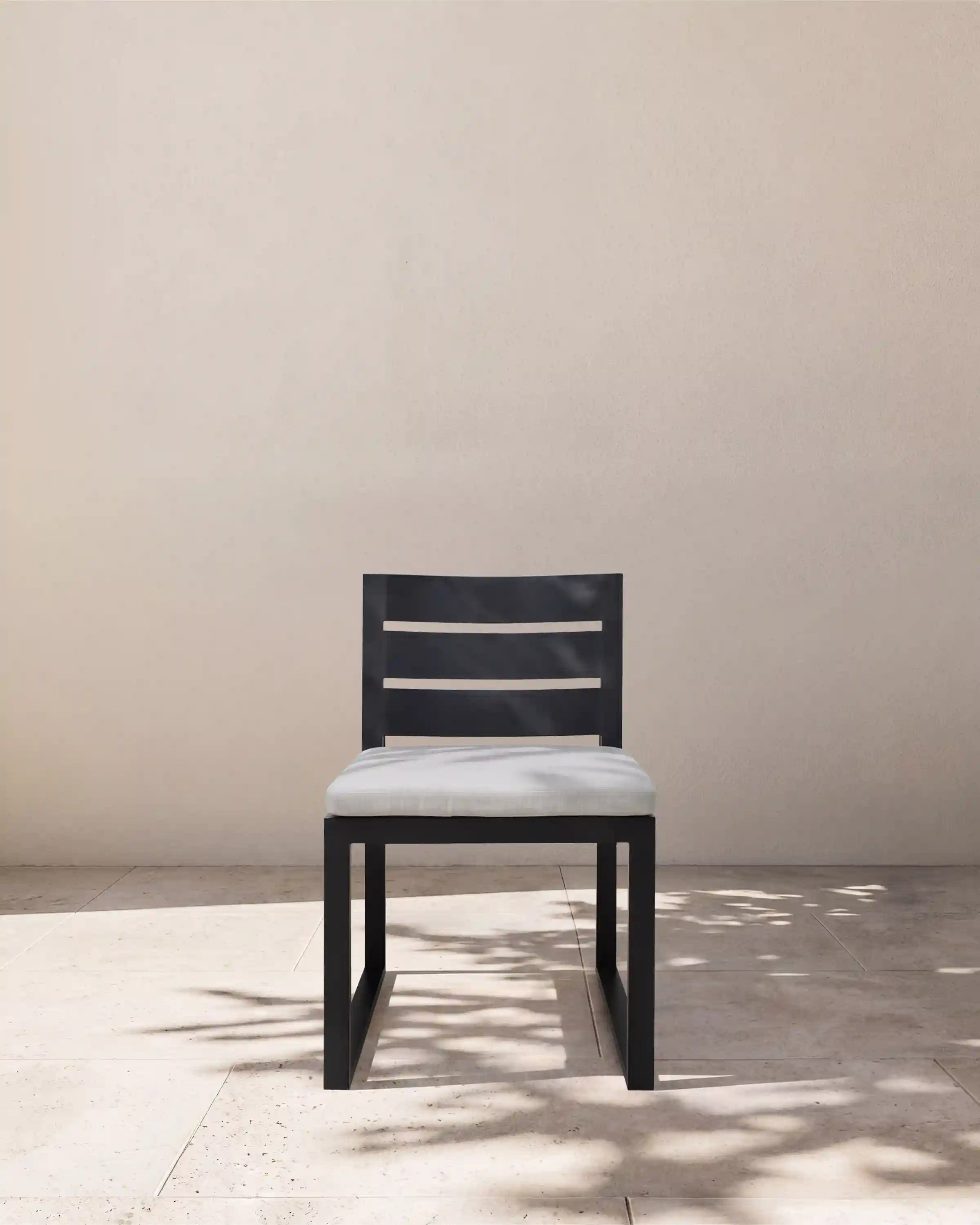 Linear Aluminum Outdoor Dining Side Chair (Set of 2)