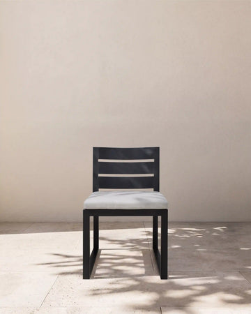 Linear Aluminum Outdoor Dining Side Chair (Set of 2)