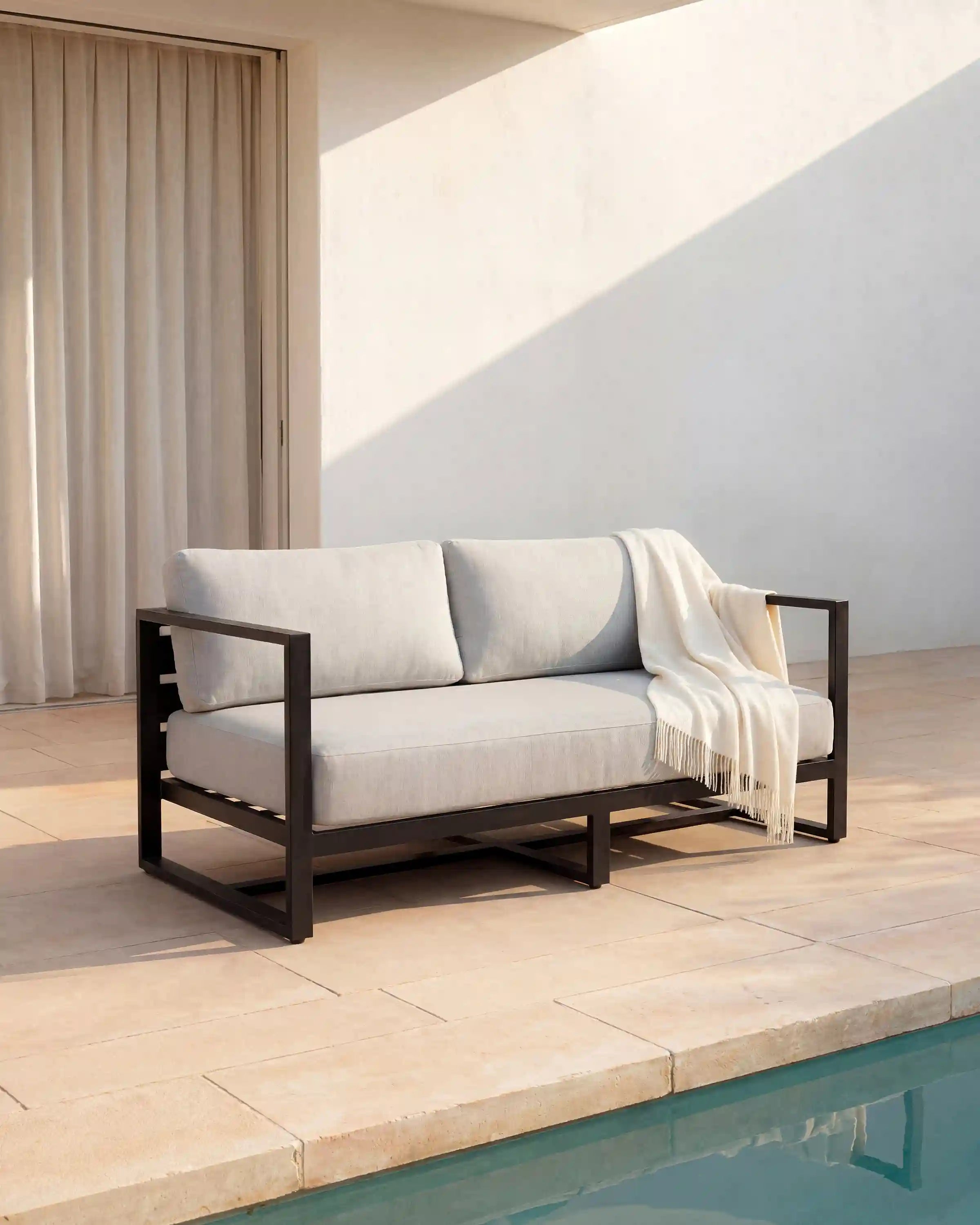 Linear Aluminum Outdoor Sofa