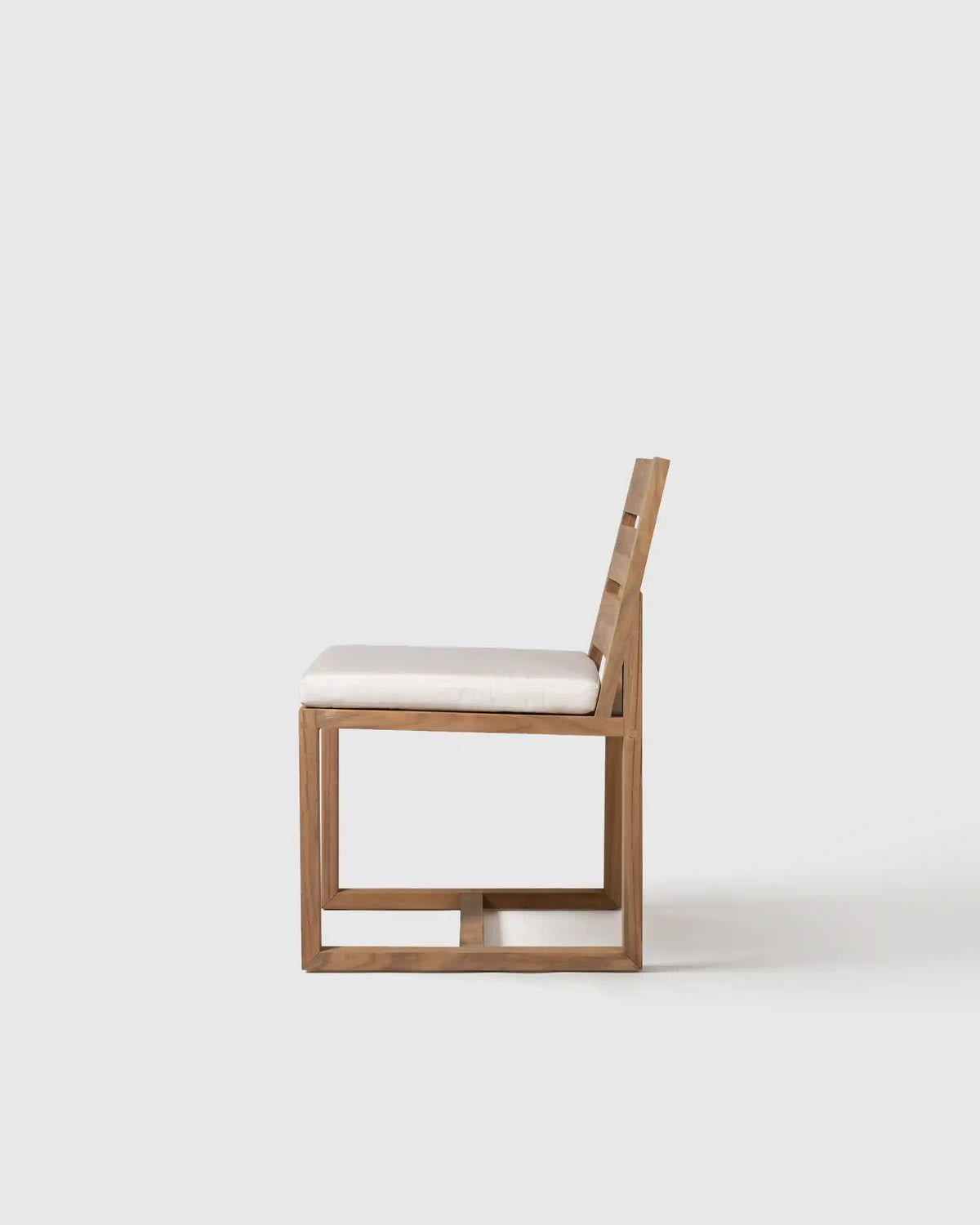 Linear Solid Teak Outdoor Dining Side Chair (Set of 2)