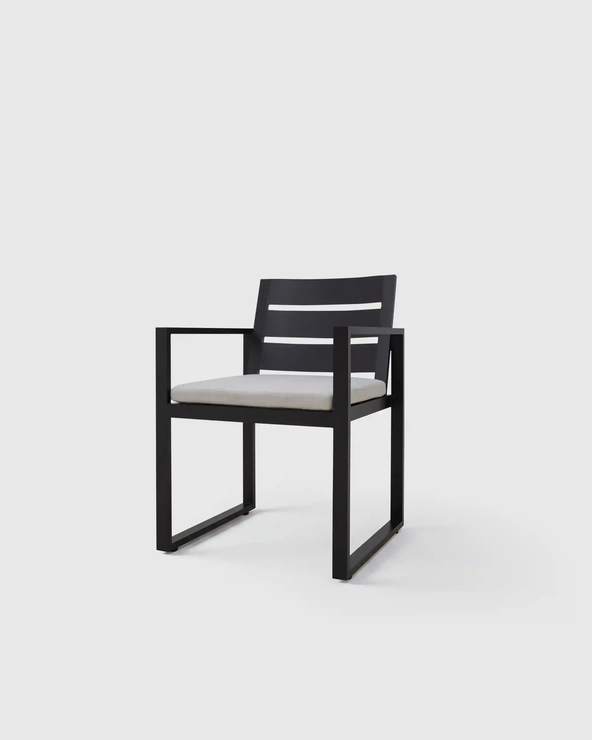 Linear Aluminum Outdoor Dining Armchair