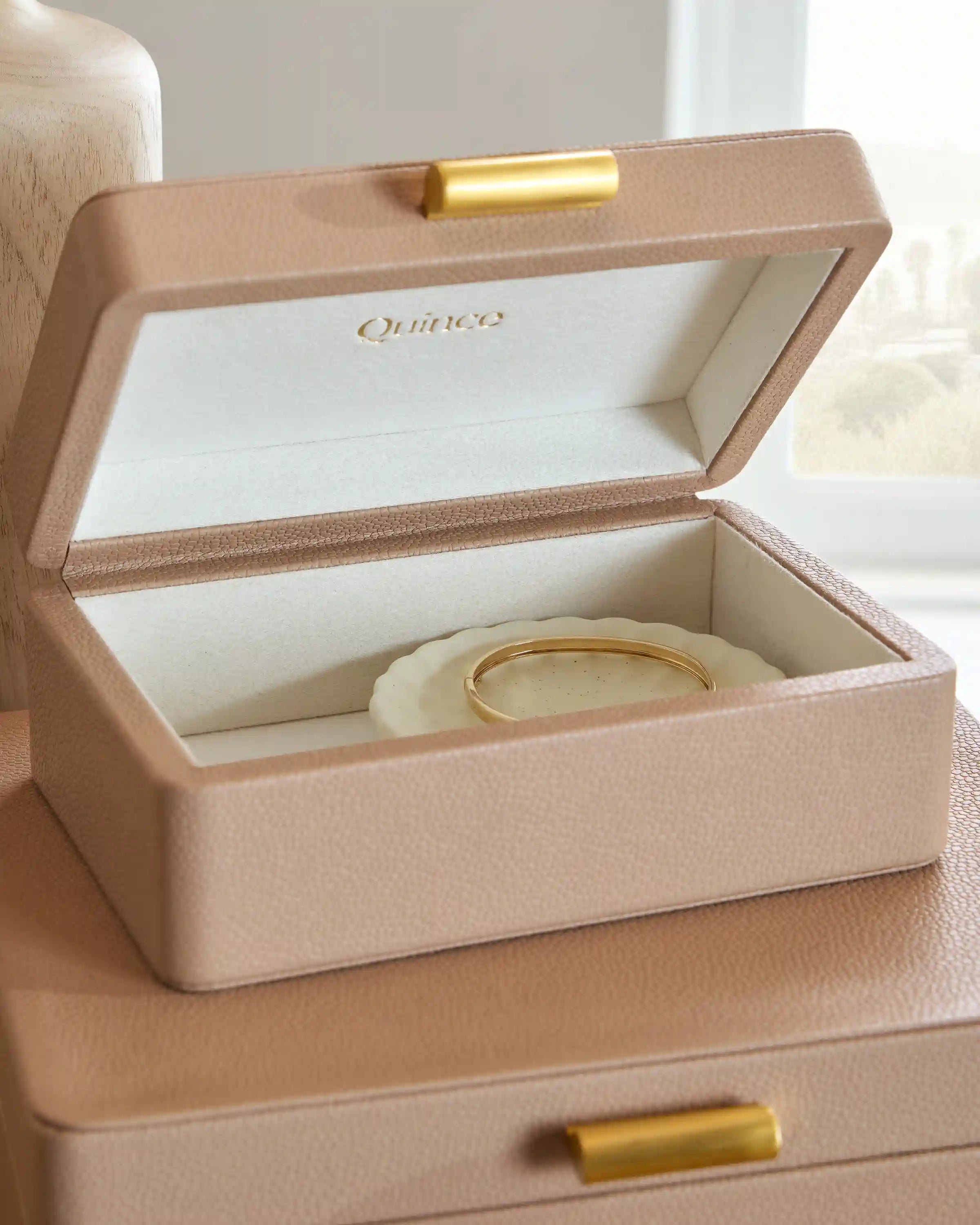 Shagreen Leather Decorative Boxes (Set of 2)