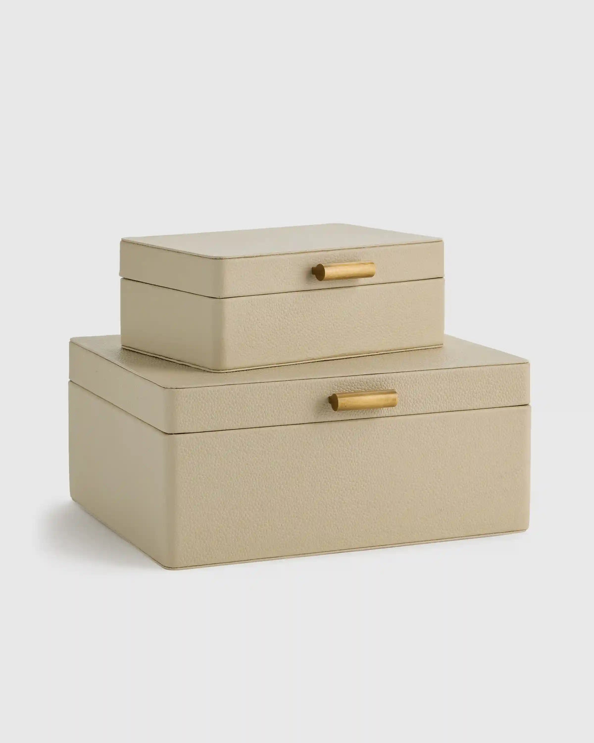 Shagreen Leather Decorative Boxes (Set of 2)