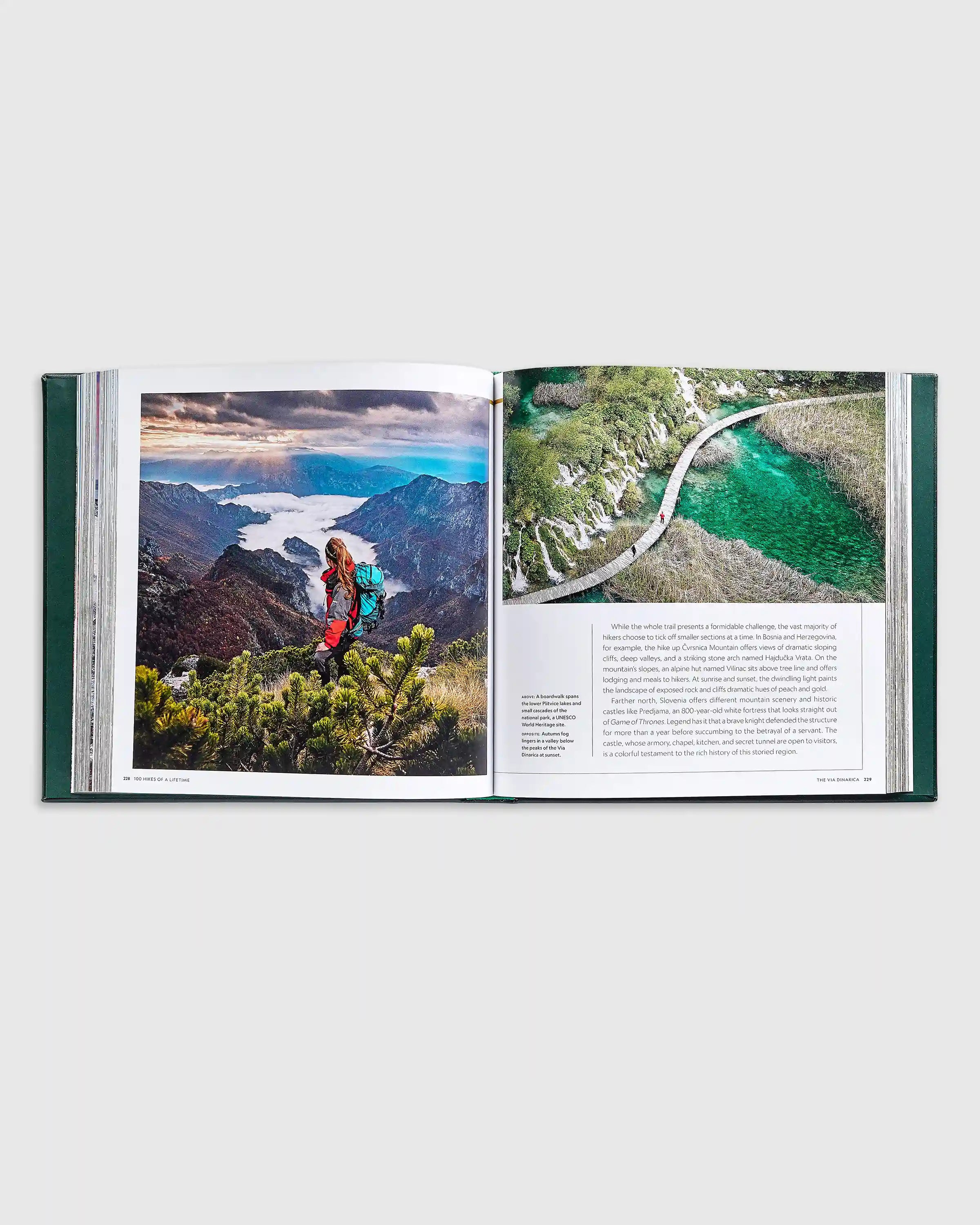 100 Hikes of a Lifetime Leather Bound Book