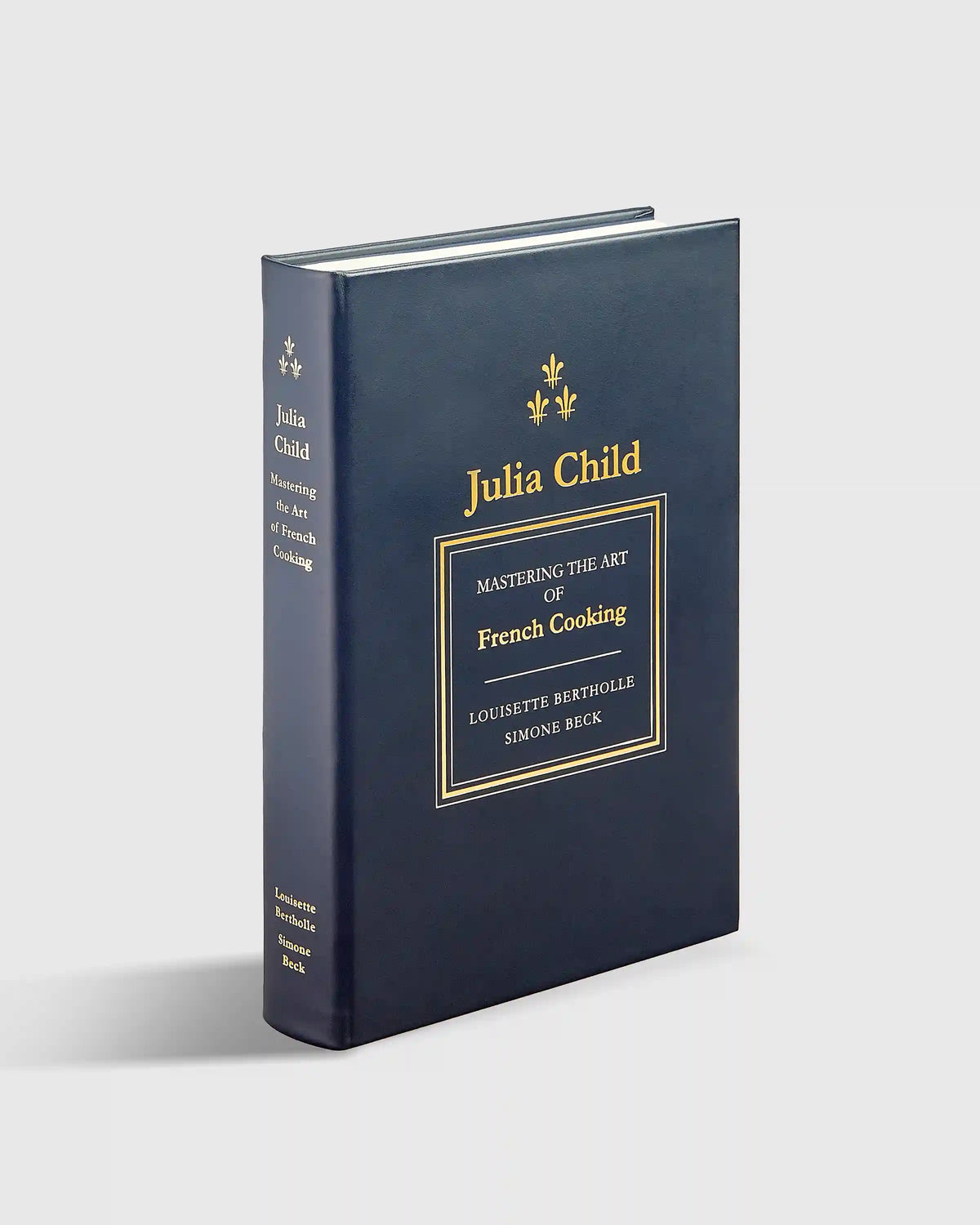 Julia Child Mastering the Art of French Cooking Navy Leather Bound Book
