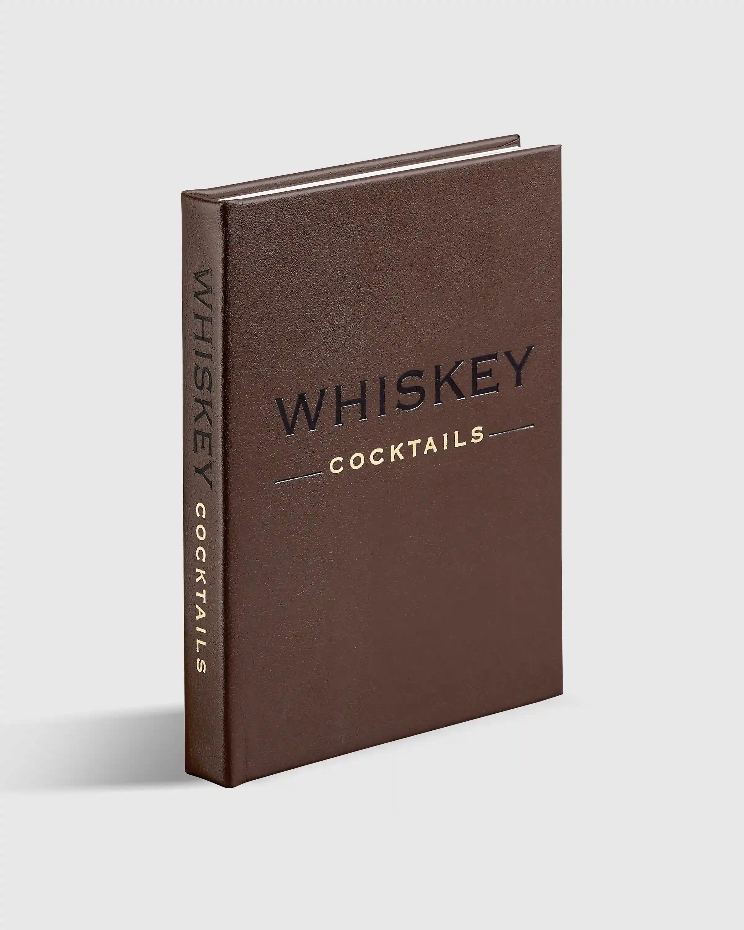 Whiskey Cocktails Leather Bound Book