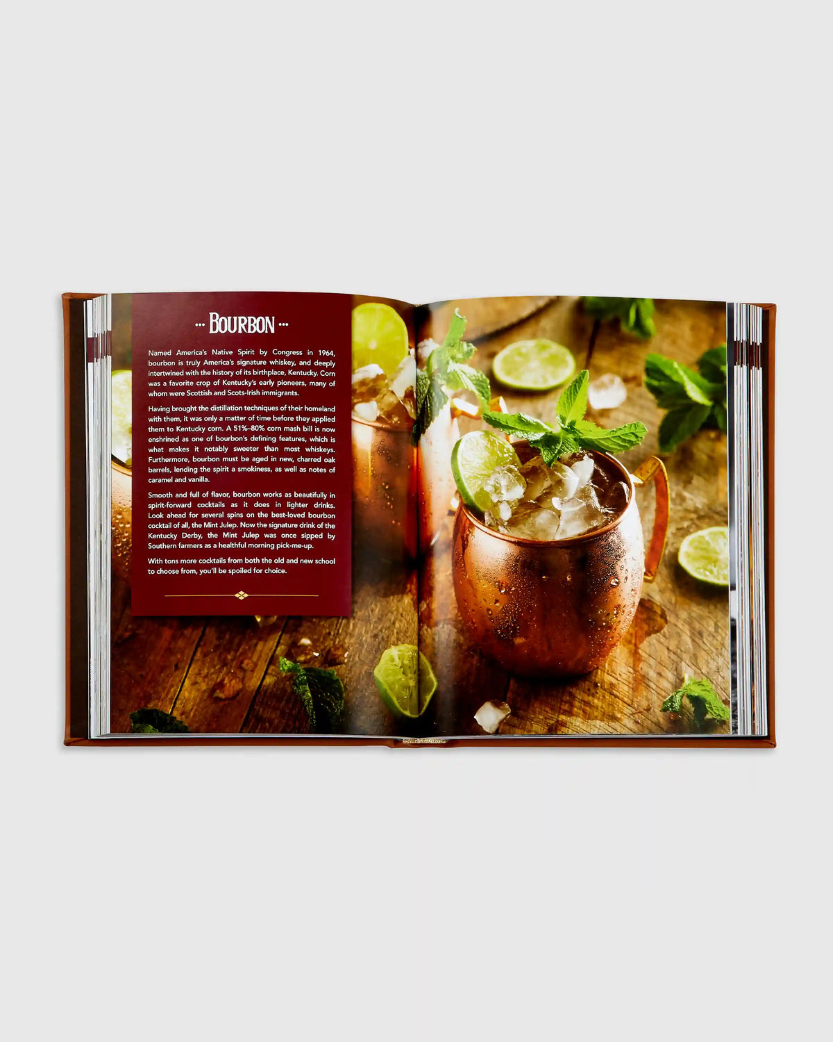 Whiskey Cocktails Leather Bound Book