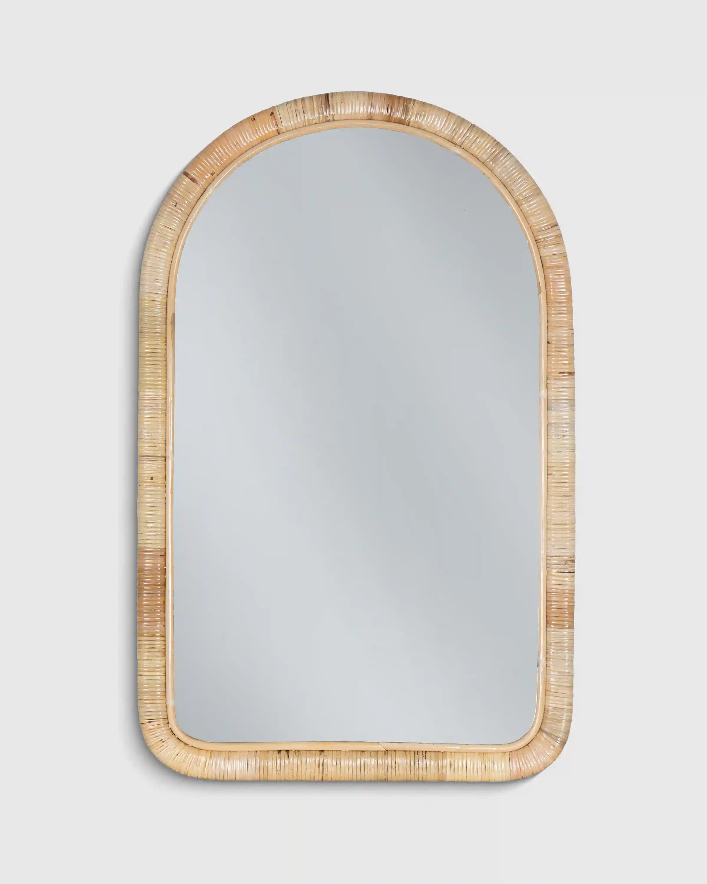 Rattan Arched Wall Mirror