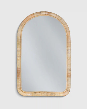 Rattan Arched Wall Mirror