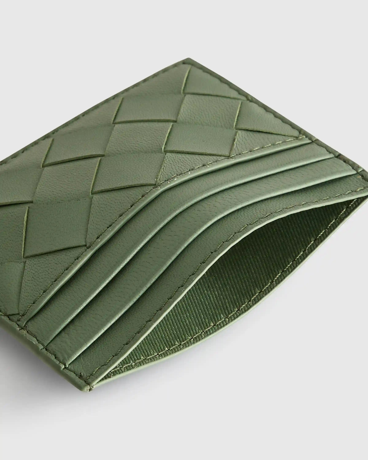 Italian Handwoven Leather Small Card Case