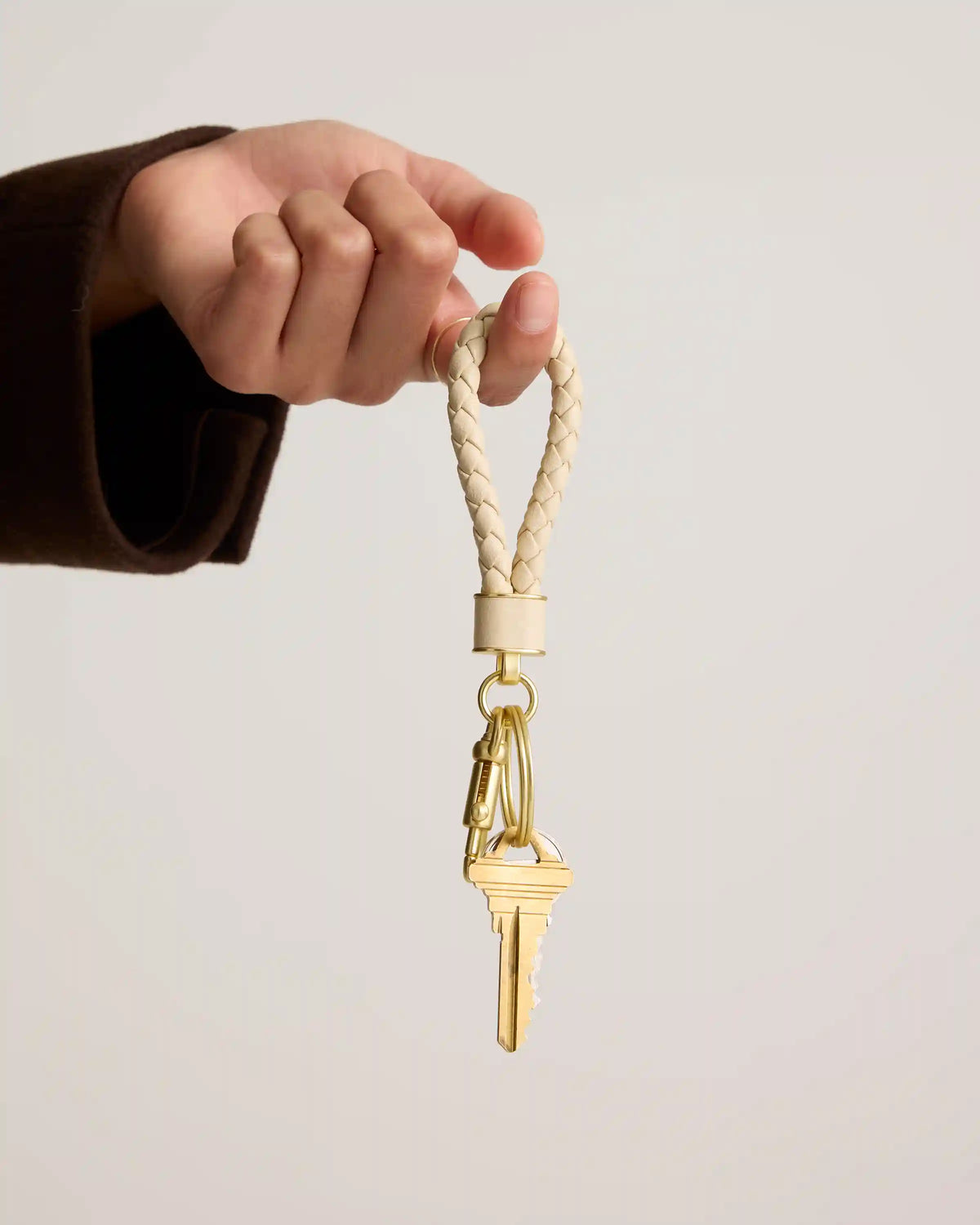 Italian Leather Braided Key Ring (2-Pack)