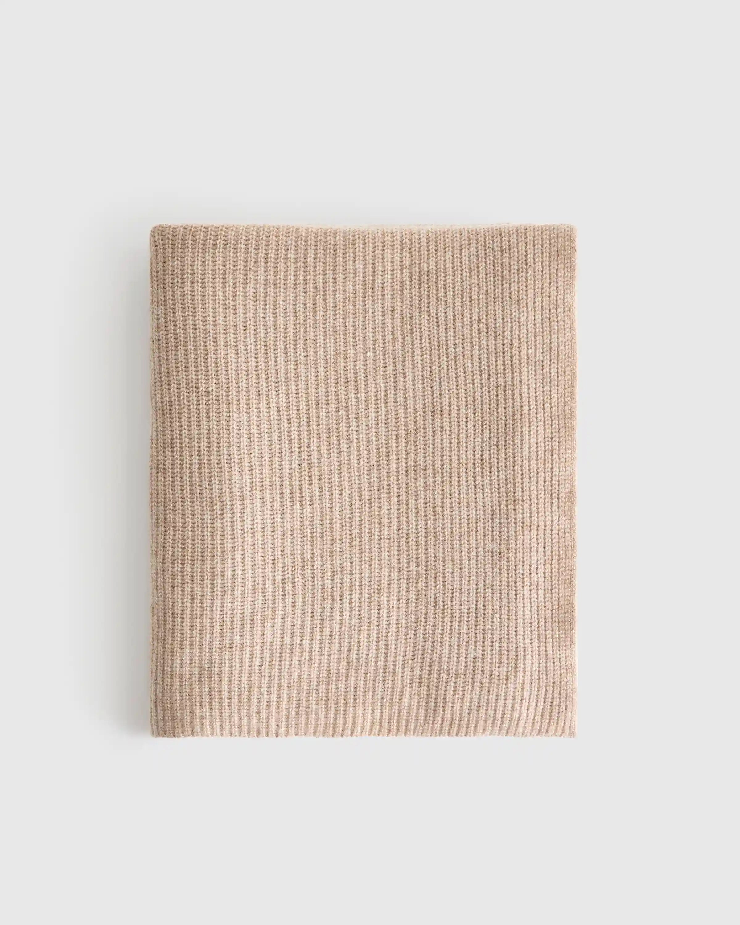 Ribbed Knit Cashmere Throw