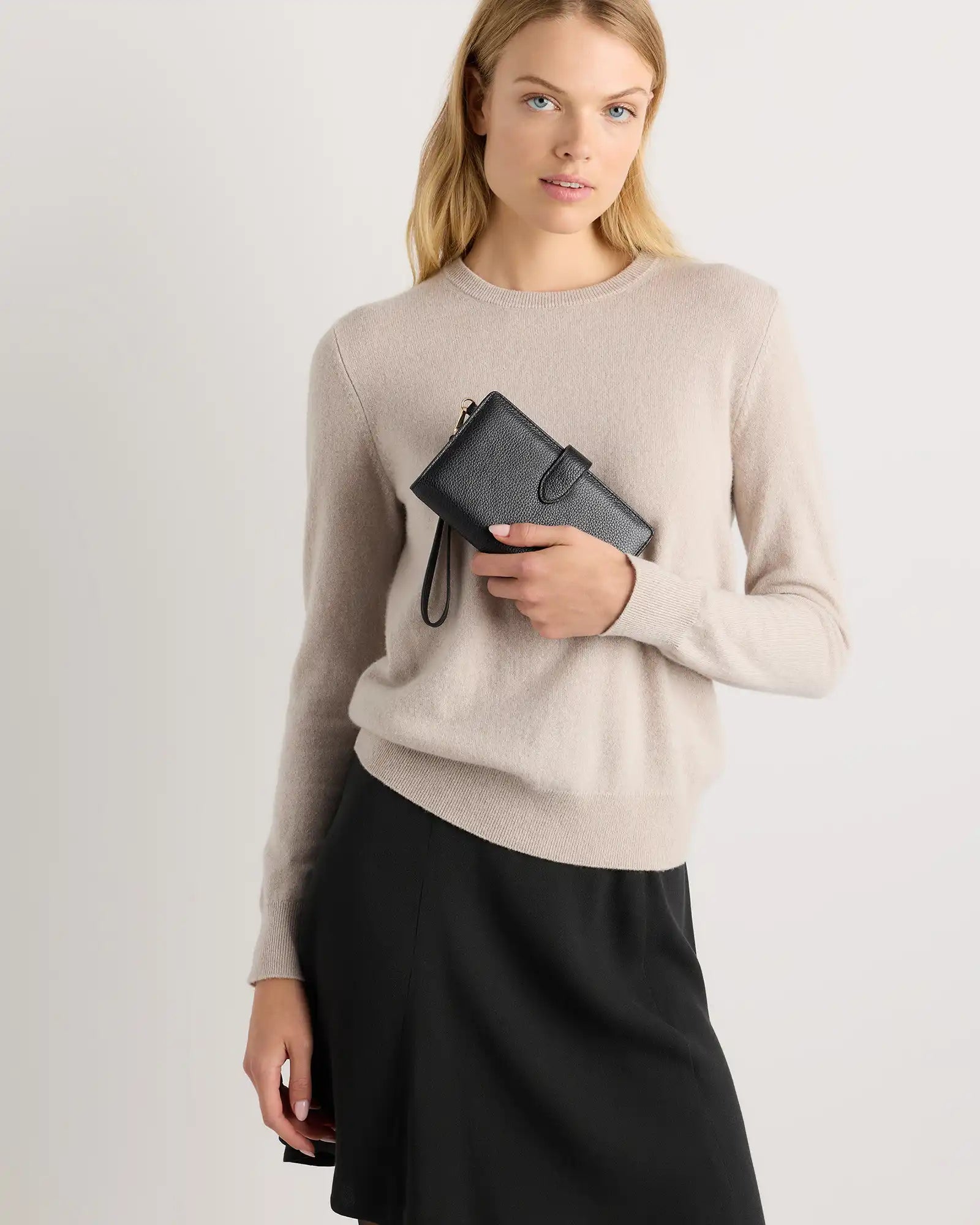 Italian Leather Phone Bi-Fold Wristlet