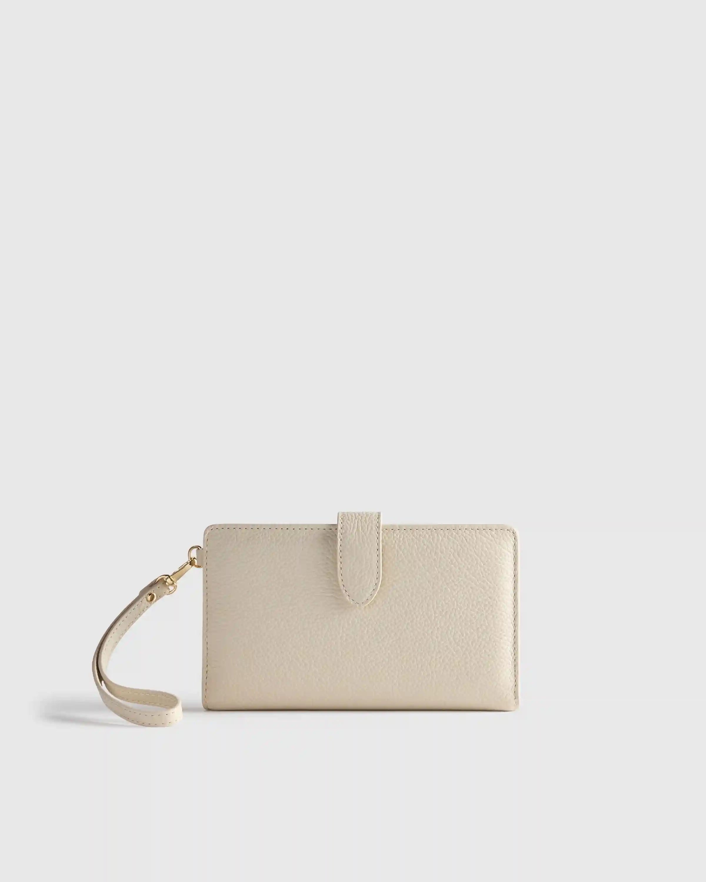 Italian Leather Phone Bi-Fold Wristlet