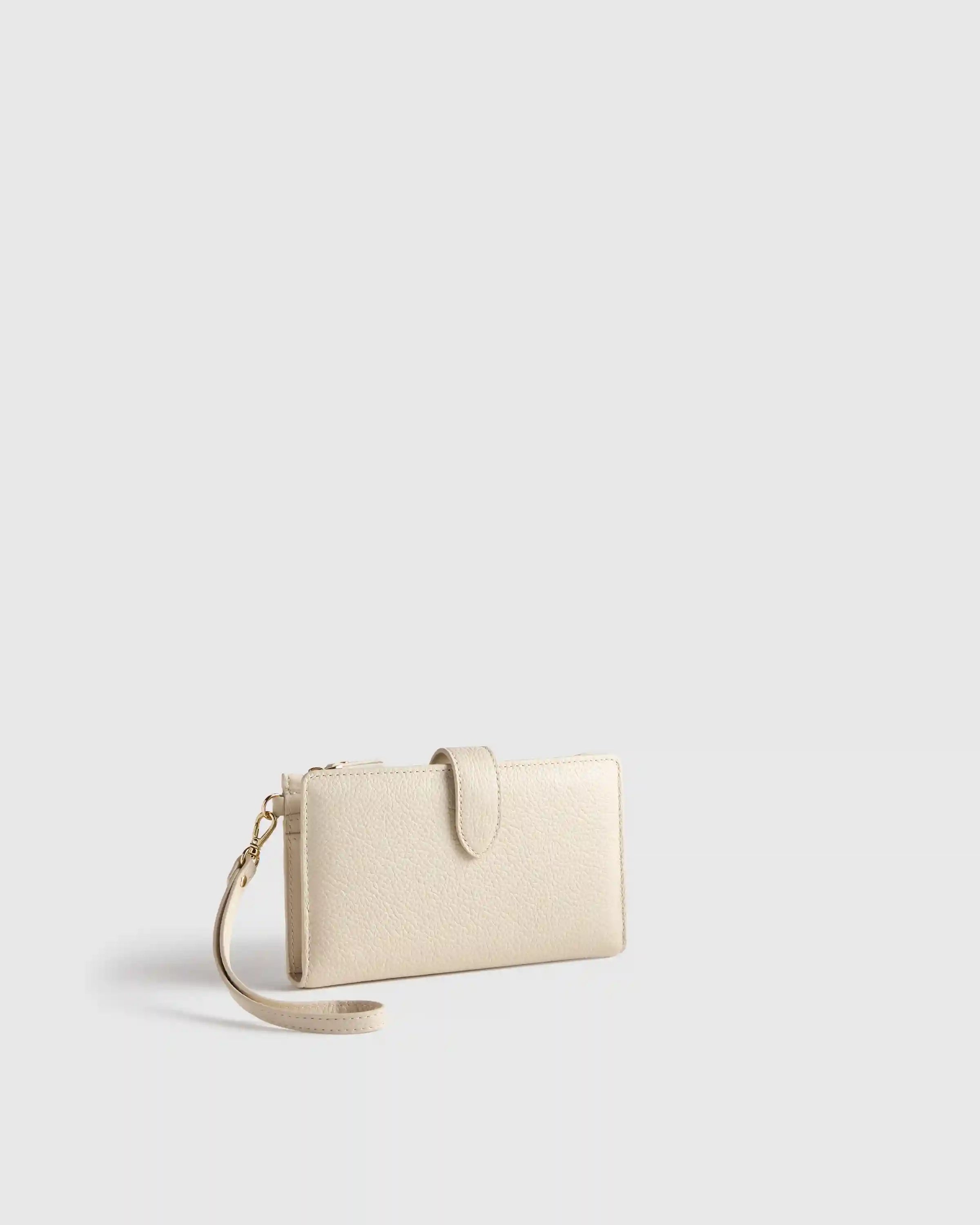 Italian Leather Phone Bi-Fold Wristlet
