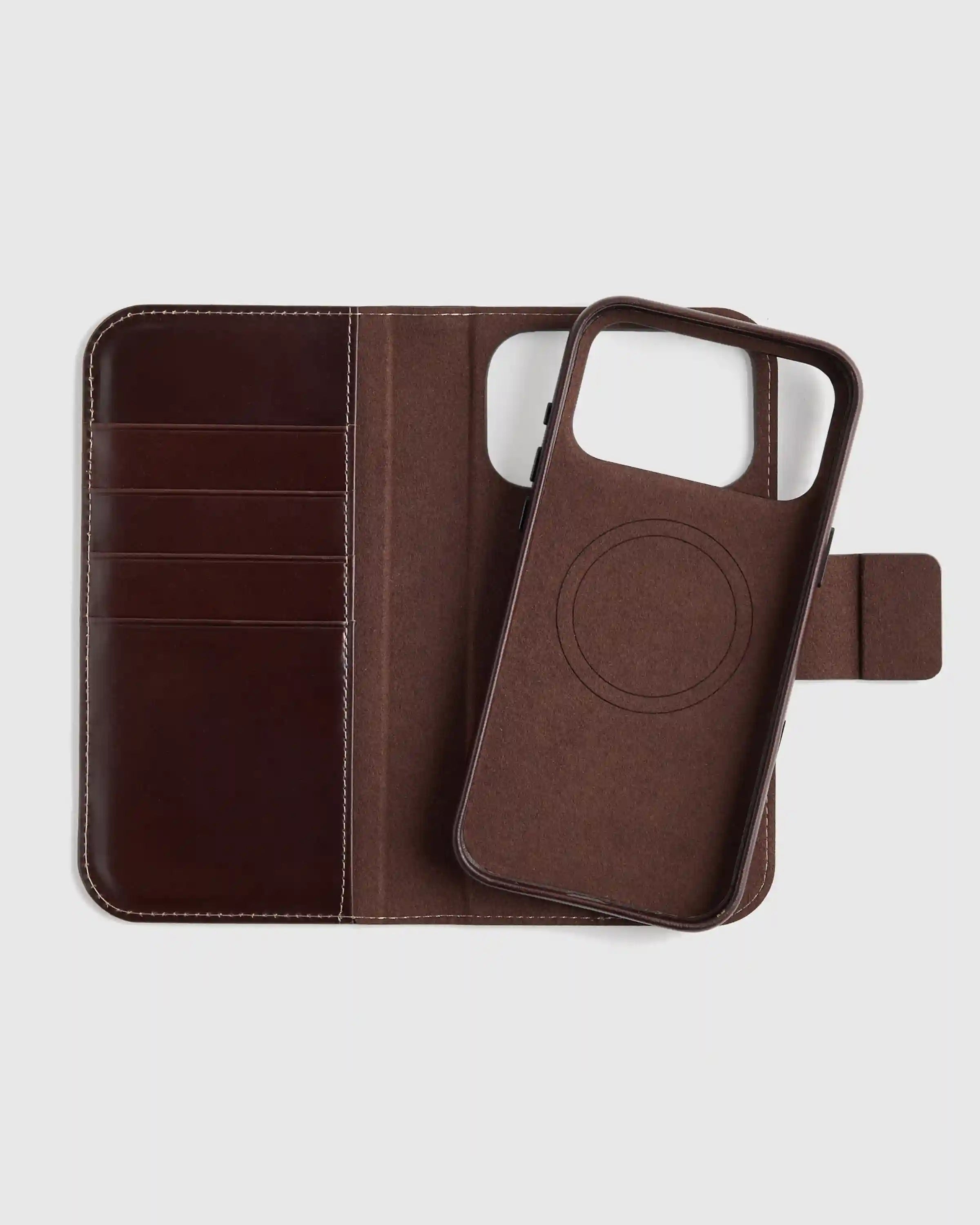 Italian Leather Phone 2-in-1 Folio Case