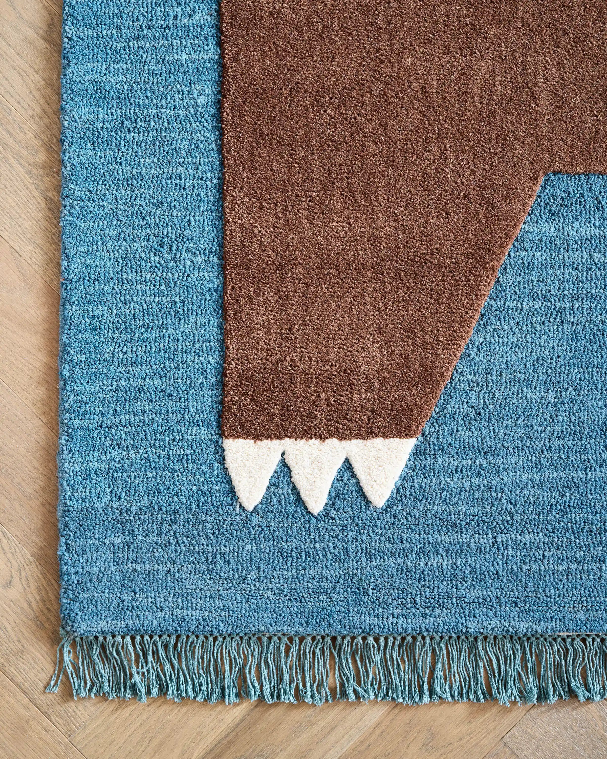 Playful Animals Hand-Tufted Wool Rug