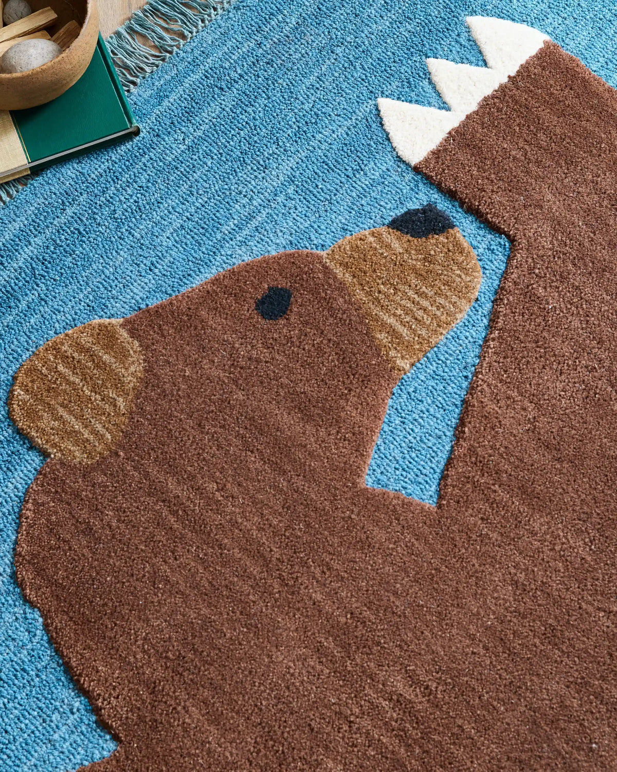 Playful Animals Hand-Tufted Wool Rug