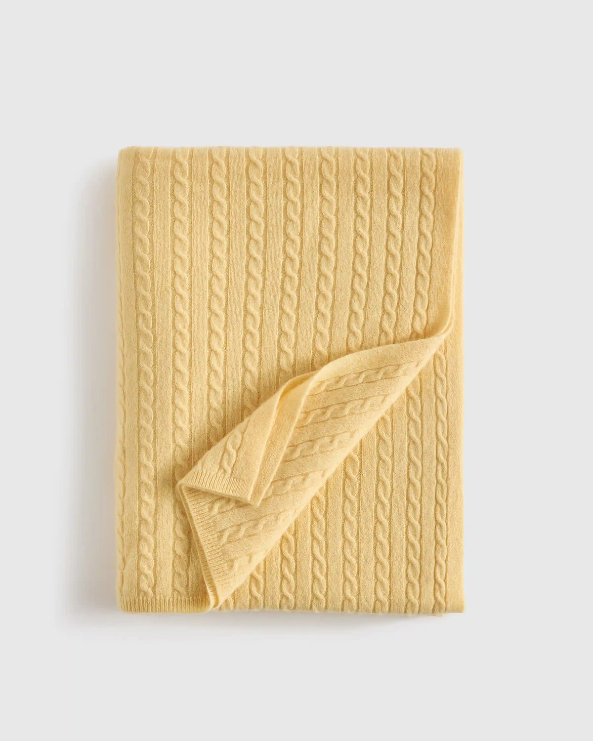 Cable Knit Cashmere Throw