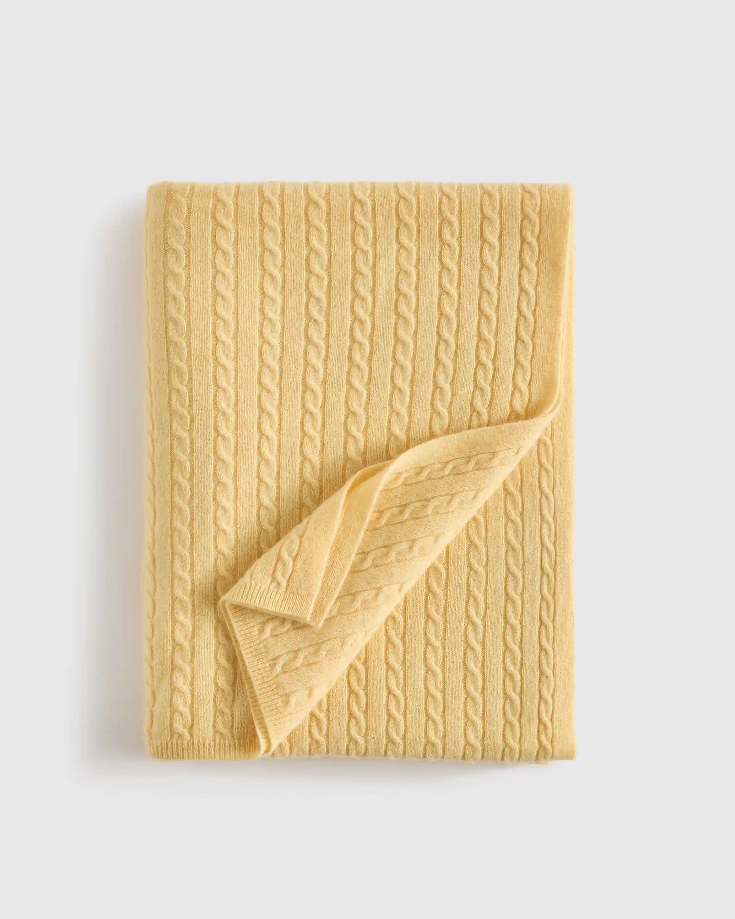 Cable Knit Cashmere Throw