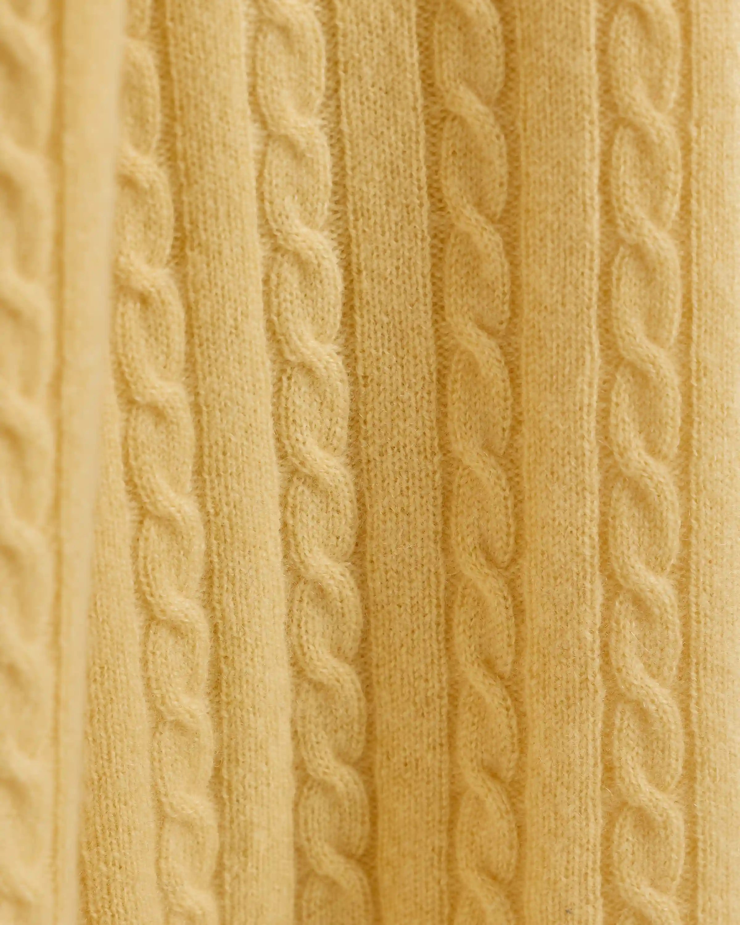 Cable Knit Cashmere Throw