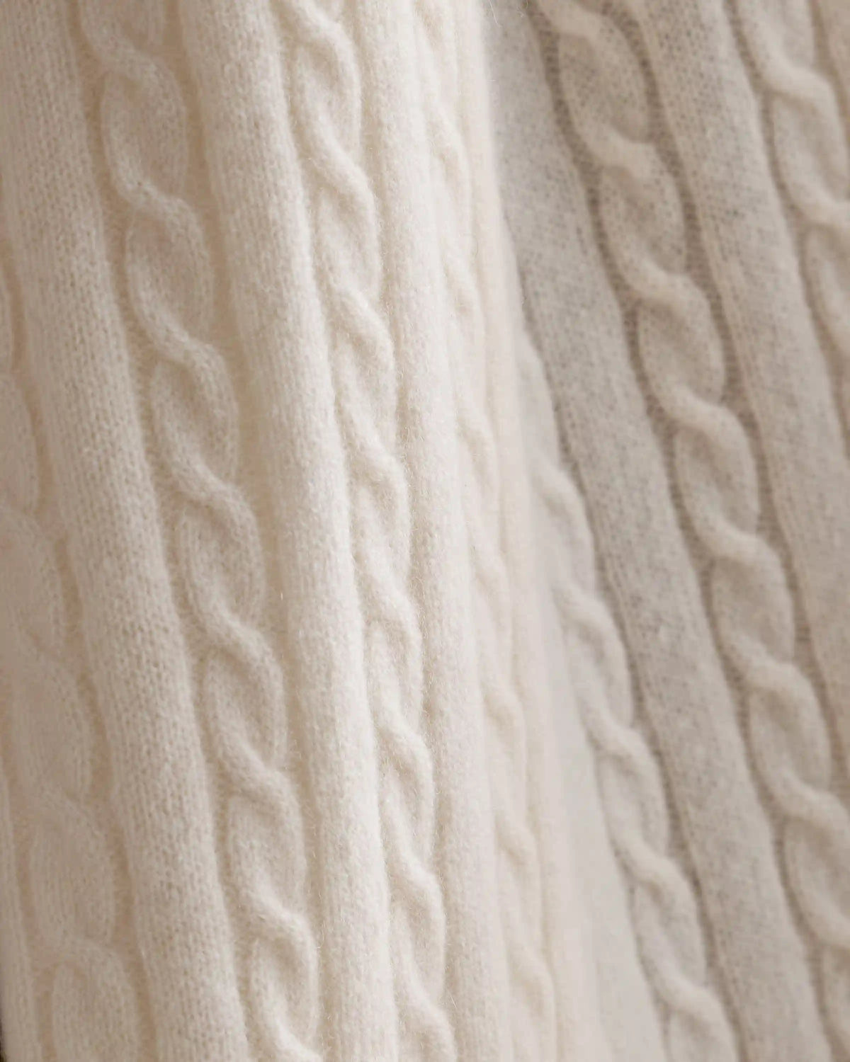 Cable Knit Cashmere Throw