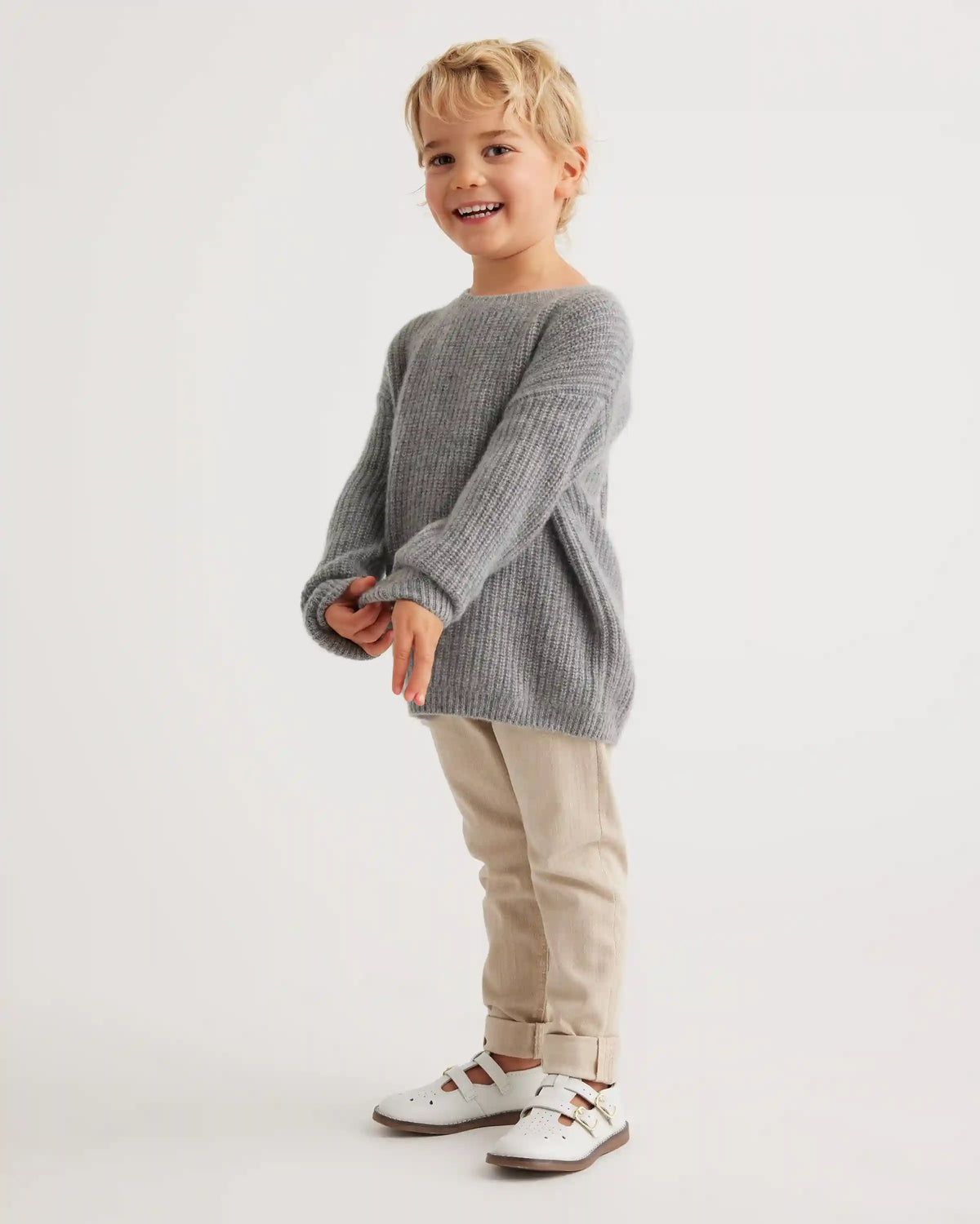 Washable Cashmere Fisherman Tunic Sweater