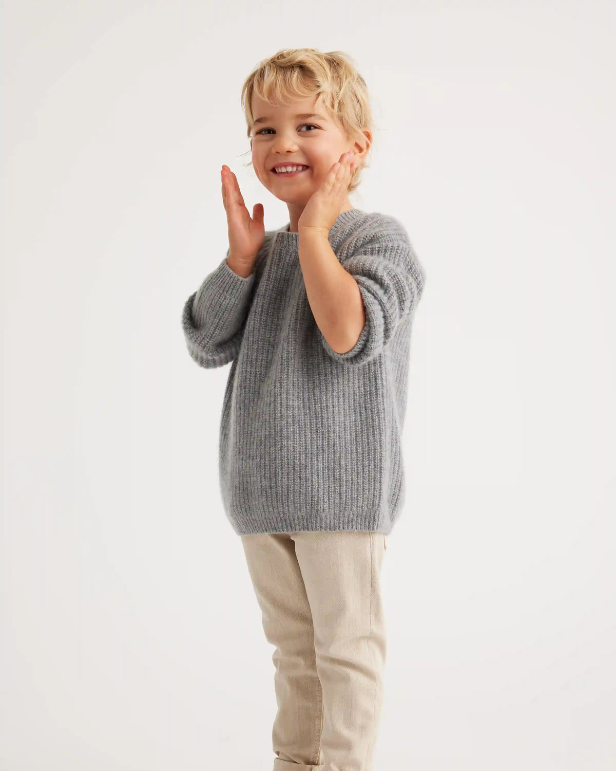 Washable Cashmere Fisherman Tunic Sweater