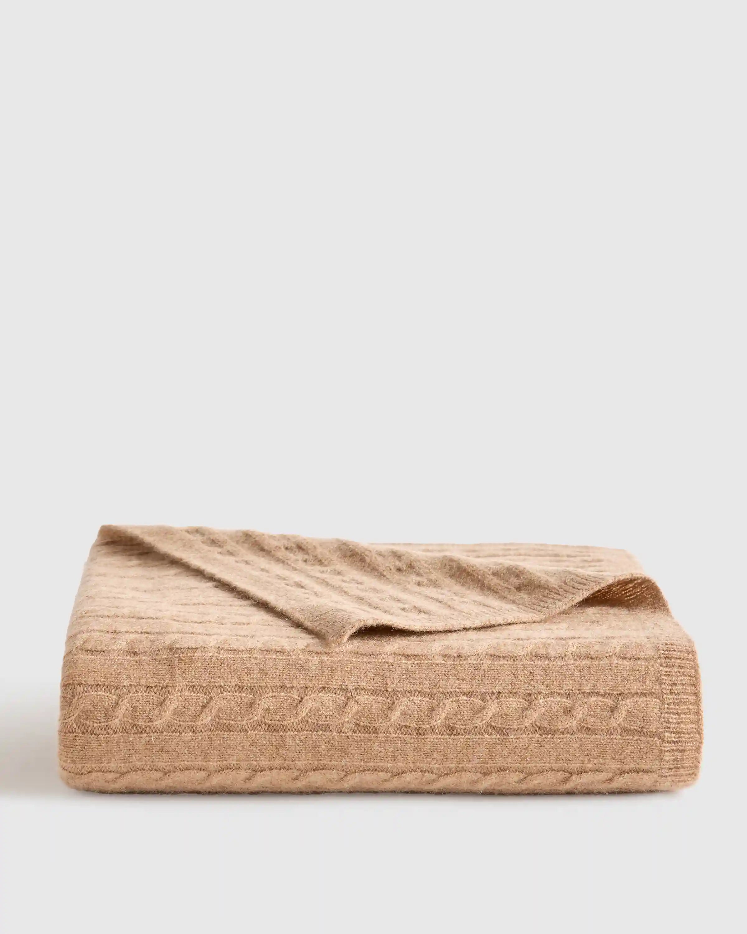 Mongolian Cashmere Cable Knit Baby Blanket