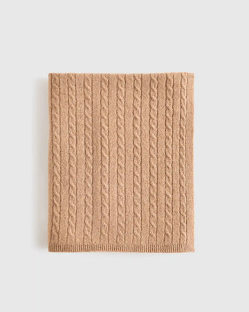 Mongolian Cashmere Cable Knit Baby Blanket